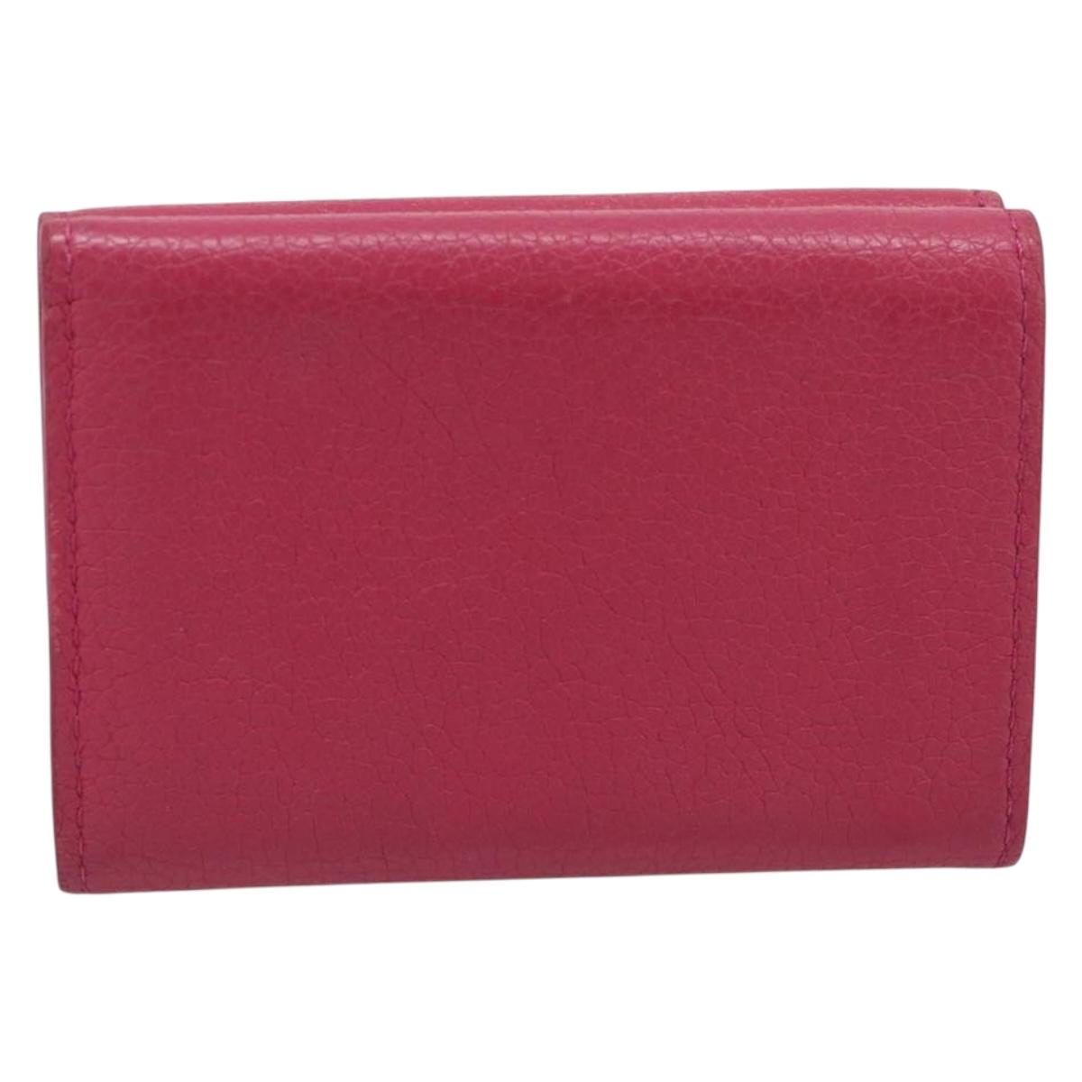 LOUIS VUITTON Portefeuille Rock Mini Wallet Leather Pink M81886 LV Auth 214947