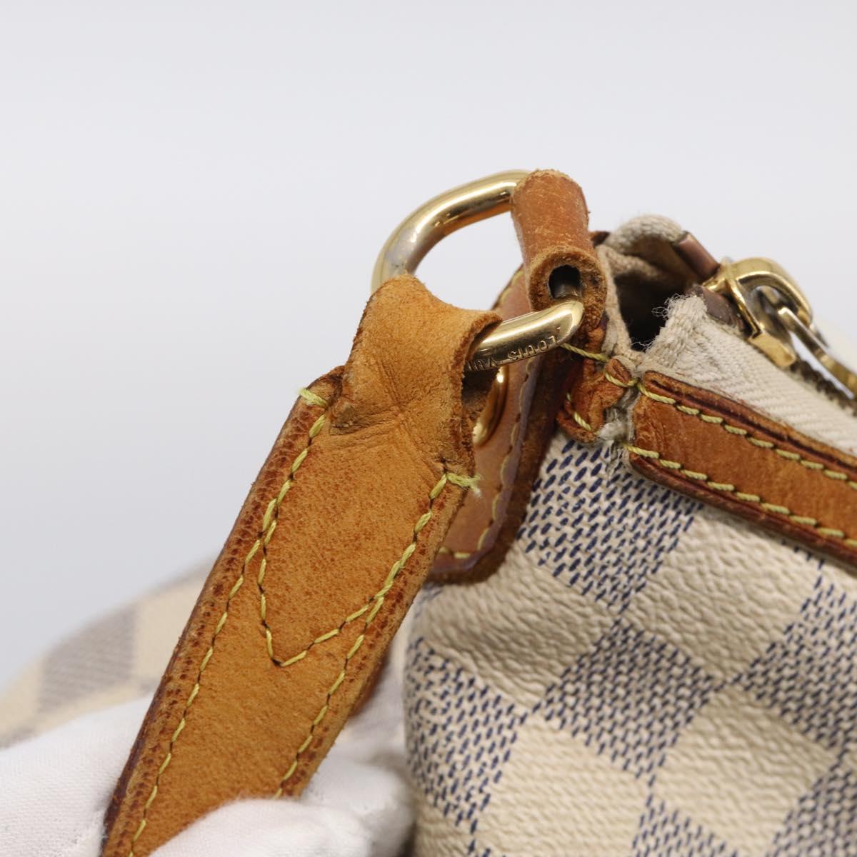 LOUIS VUITTON Damier Azur Siracusa PM Shoulder Bag N41113 LV Auth 214953