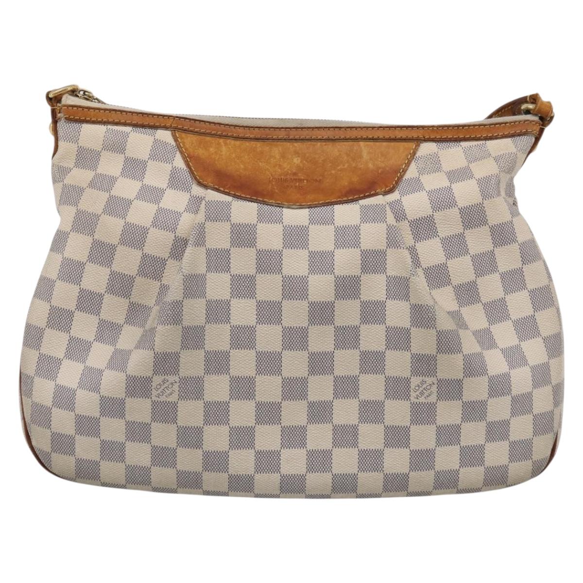 LOUIS VUITTON Damier Azur Siracusa PM Shoulder Bag N41113 LV Auth 214953