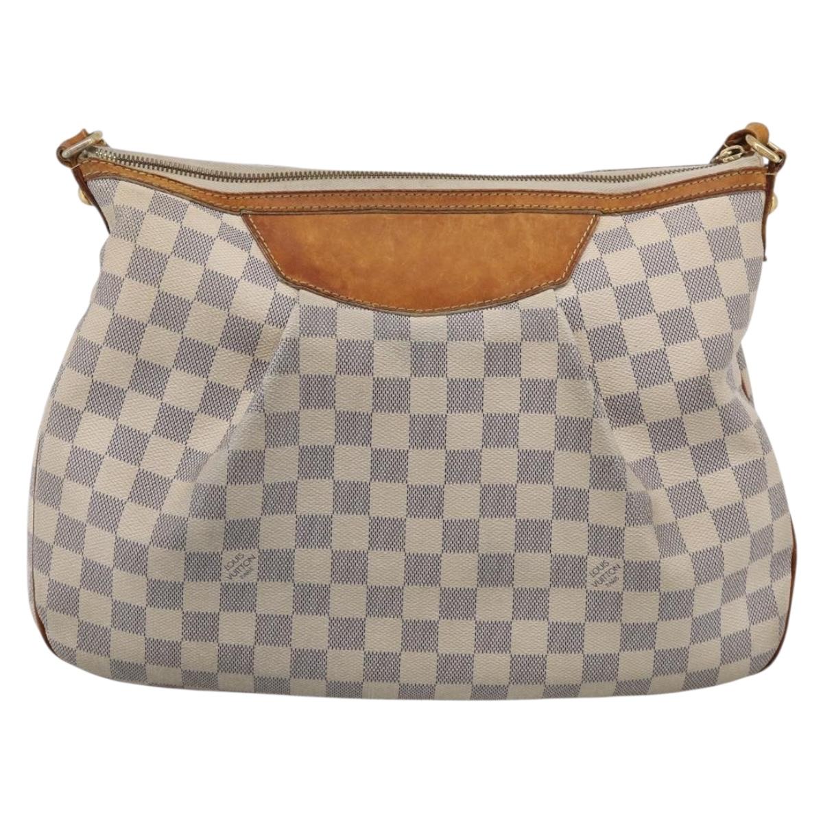 LOUIS VUITTON Damier Azur Siracusa PM Shoulder Bag N41113 LV Auth 214953