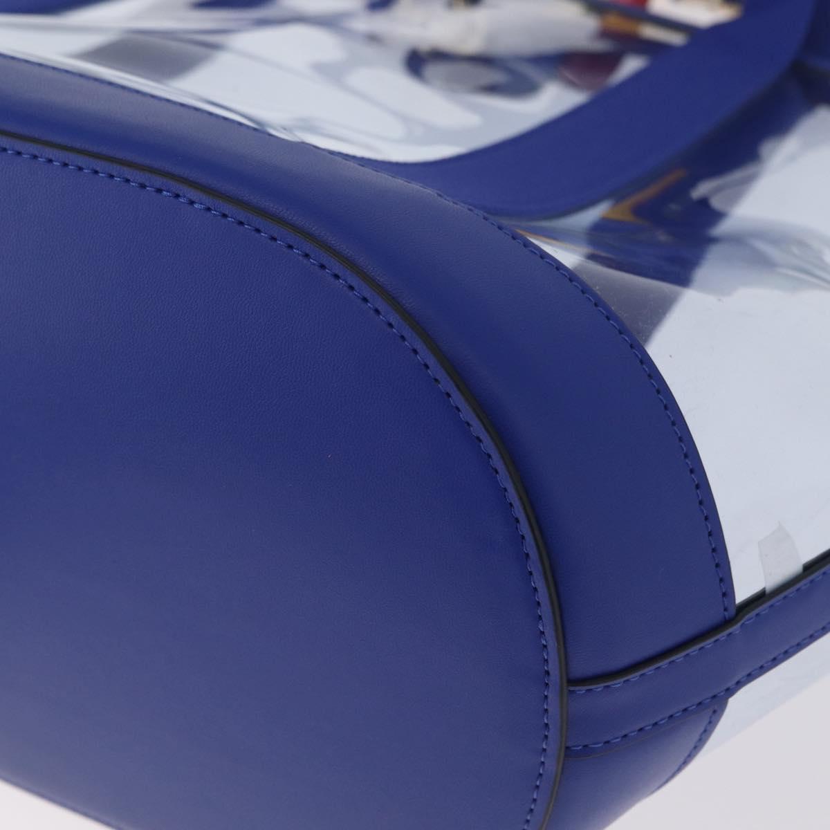 kate spade Tote Bag Leather Vinyl Blue Auth 214957A