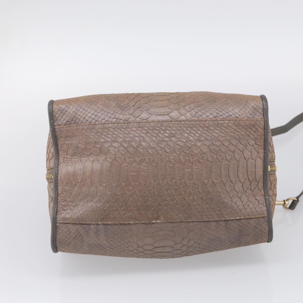 See By Chloe Shoulder Bag Leather Beige Gold Auth 214967A