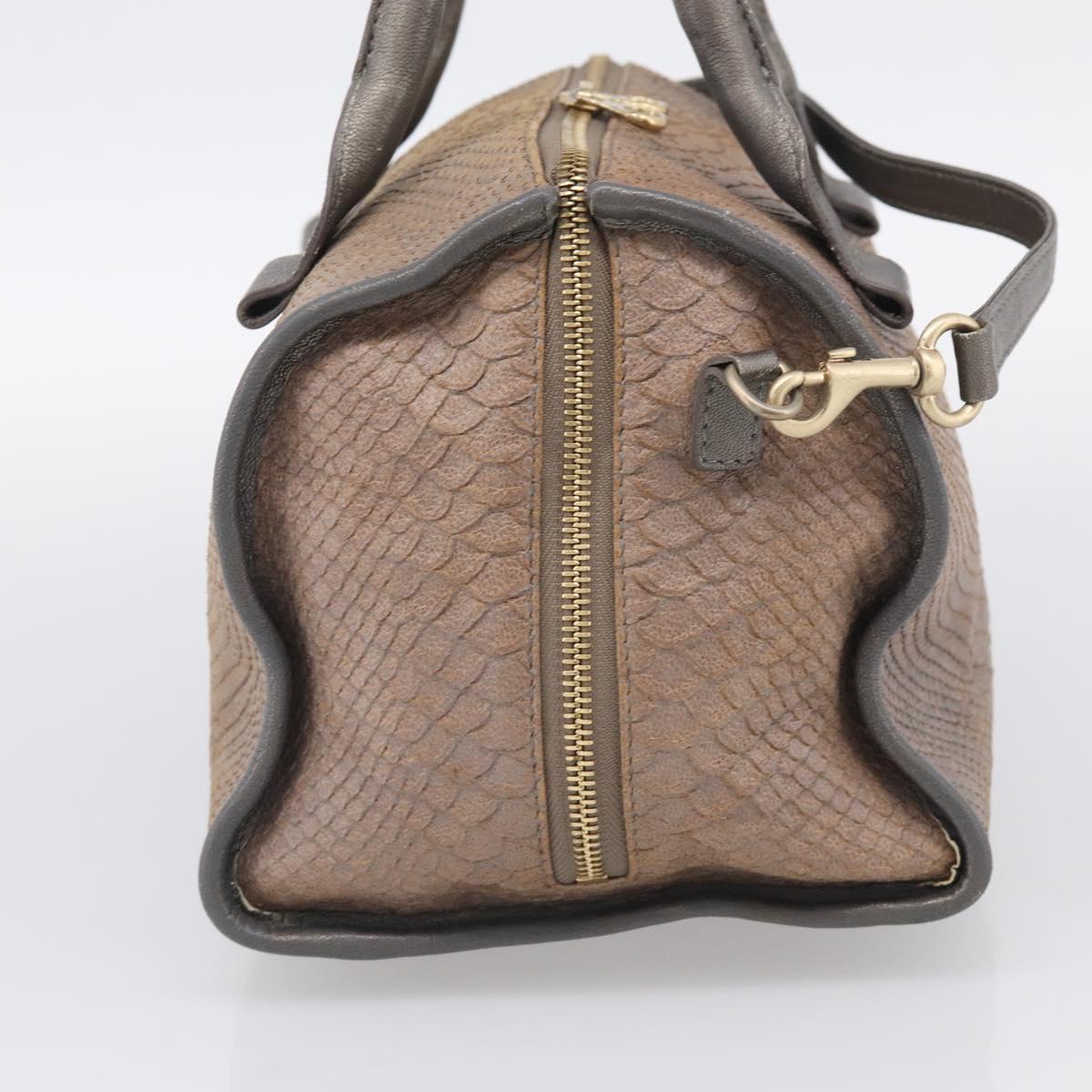 See By Chloe Shoulder Bag Leather Beige Gold Auth 214967A
