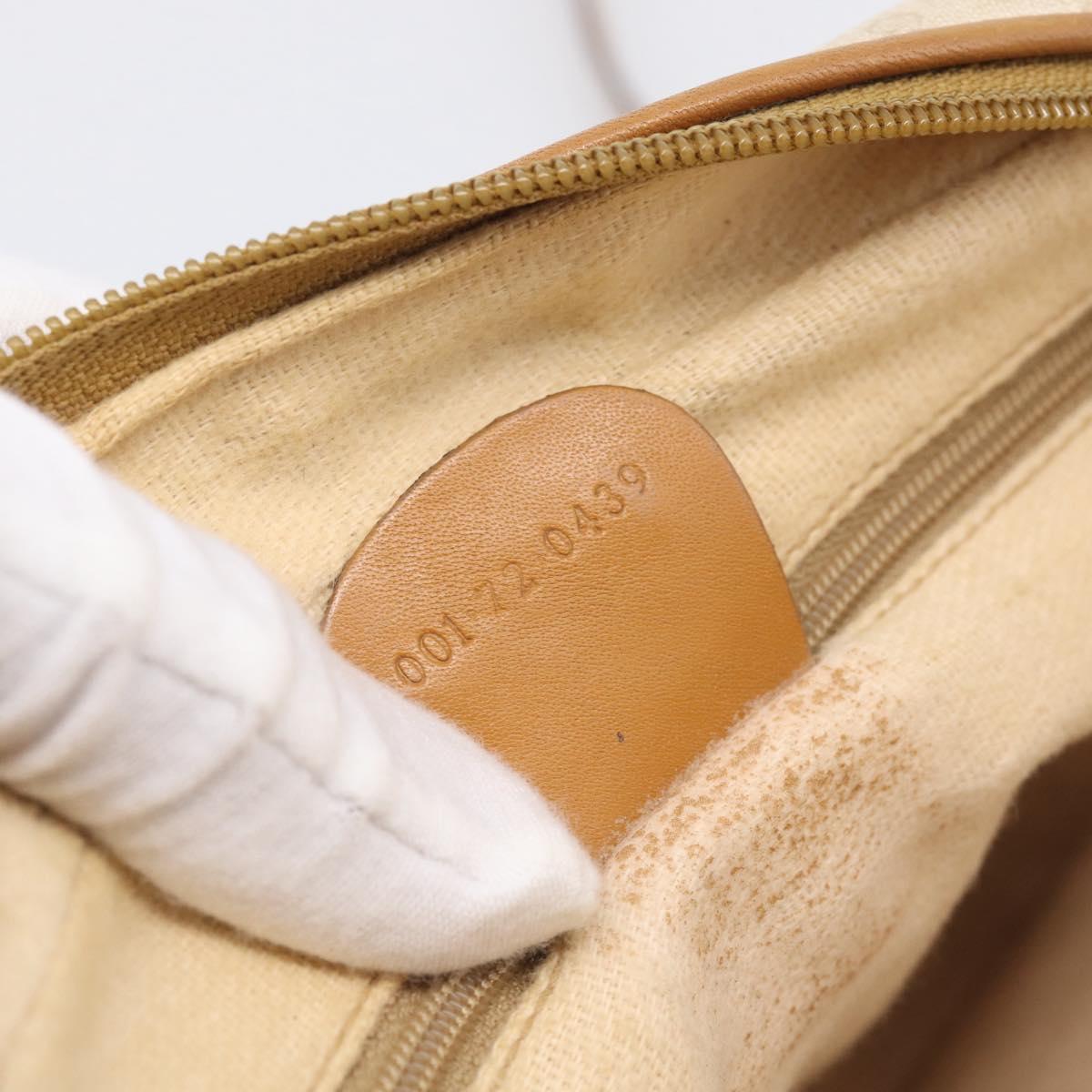 GUCCI Micro GG Supreme Shoulder Bag PVC Beige Gold Auth 215187