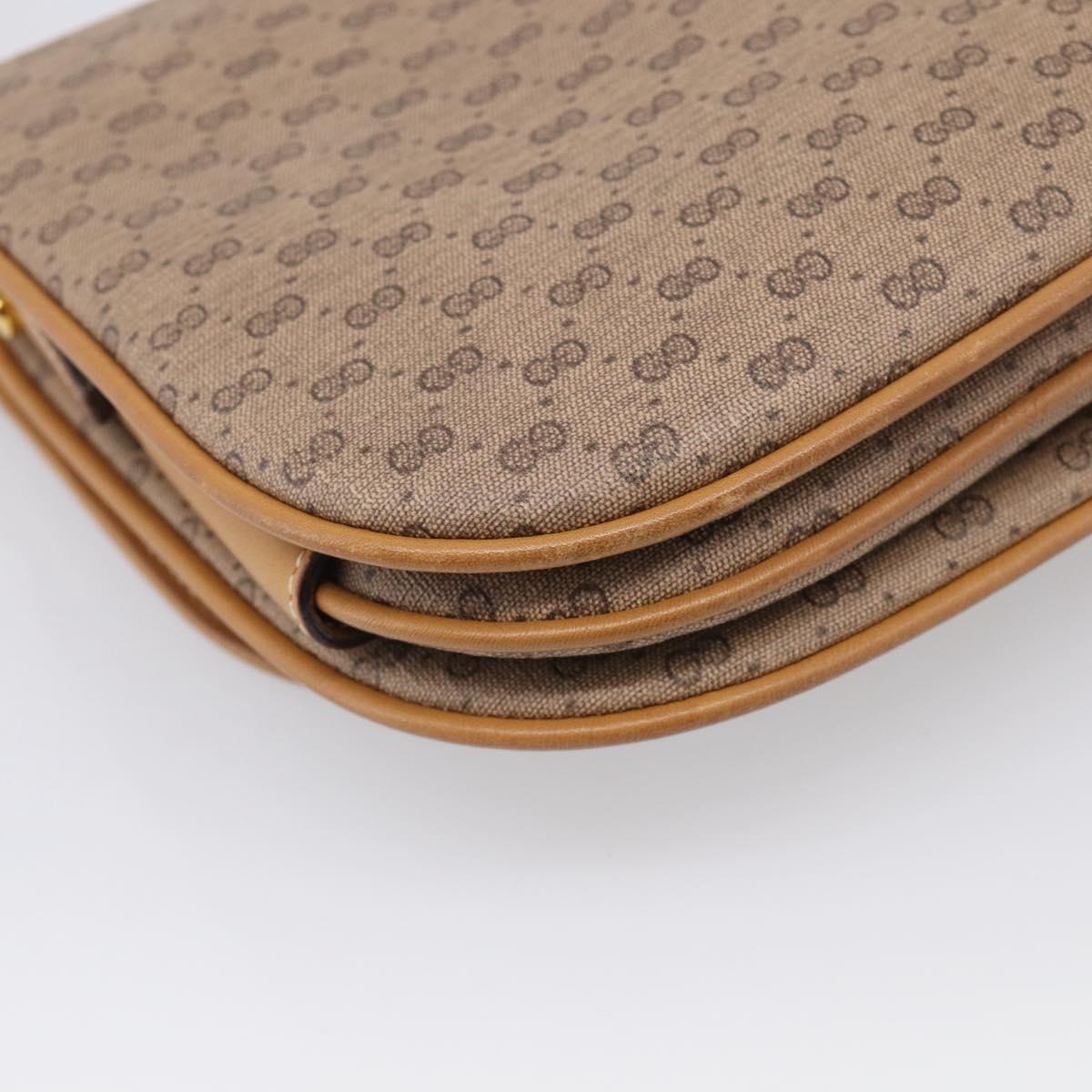 GUCCI Micro GG Supreme Shoulder Bag PVC Beige Gold 001 406 1780 Auth 215197
