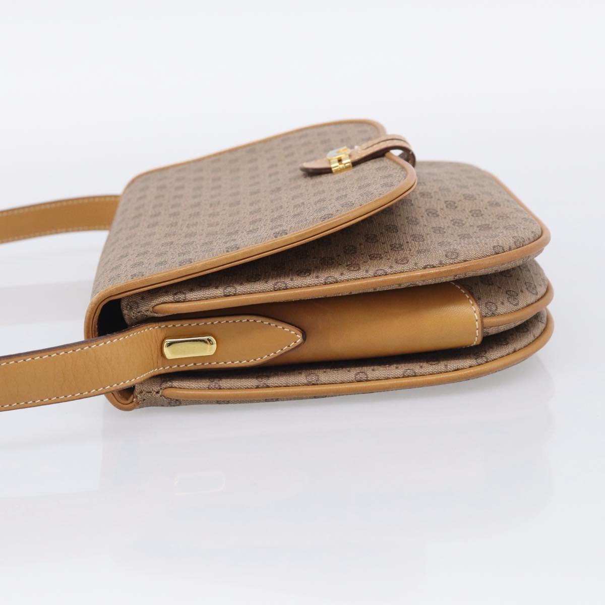 GUCCI Micro GG Supreme Shoulder Bag PVC Beige Gold 001 406 1780 Auth 215197