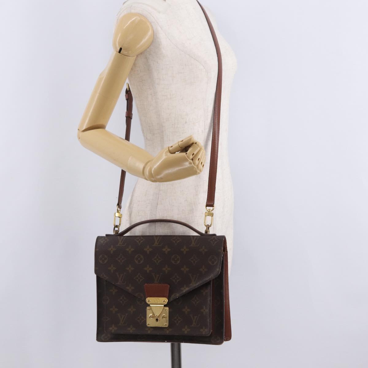 LOUIS VUITTON Monogram Monceau 28 Hand Bag M51185 LV Auth 215203