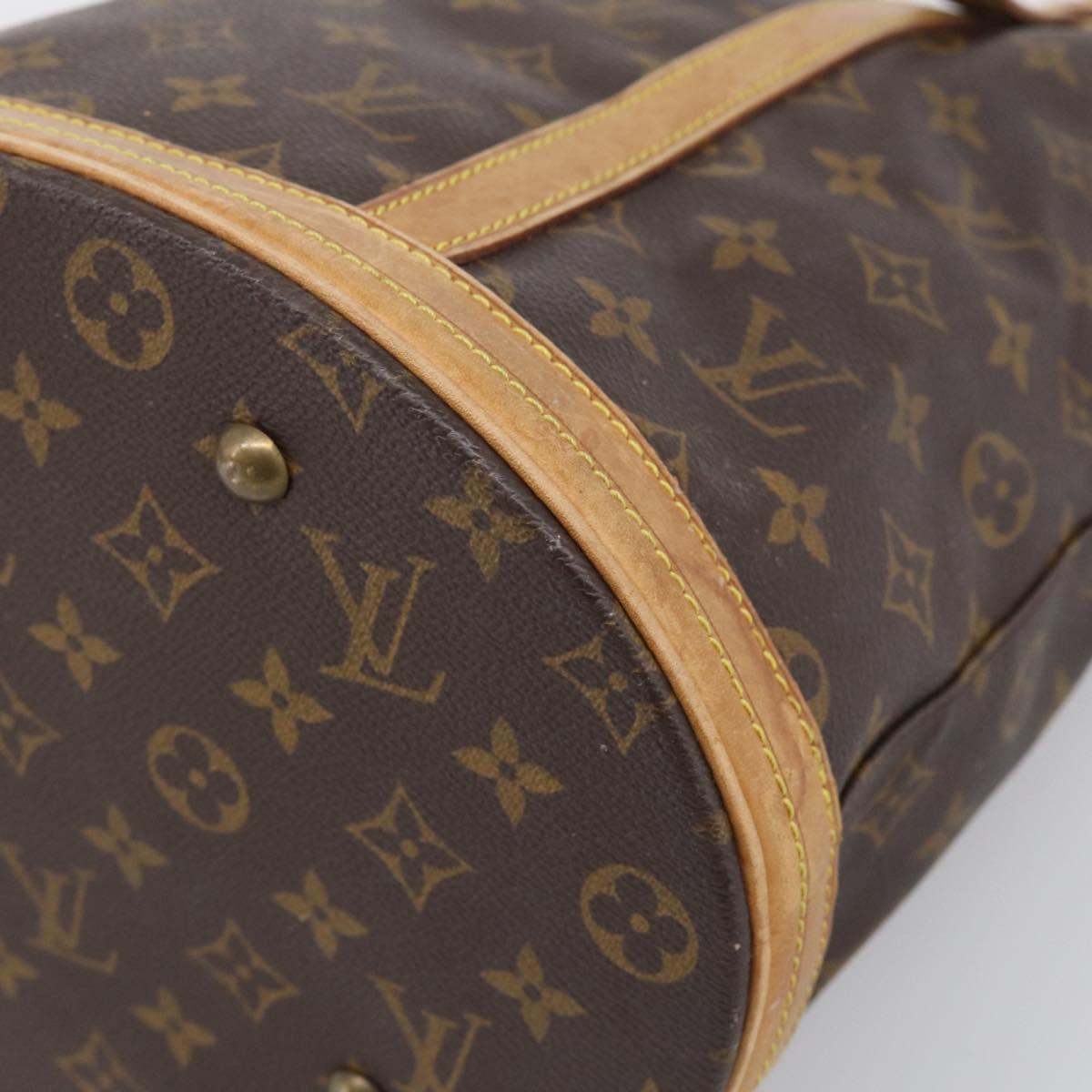 LOUIS VUITTON Monogram Bucket GM Shoulder Bag M42236 LV Auth 215208