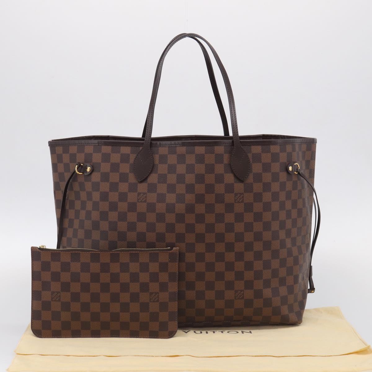 LOUIS VUITTON Damier Ebene Neverfull GM Tote Bag N51106 LV Auth 215210SAV
