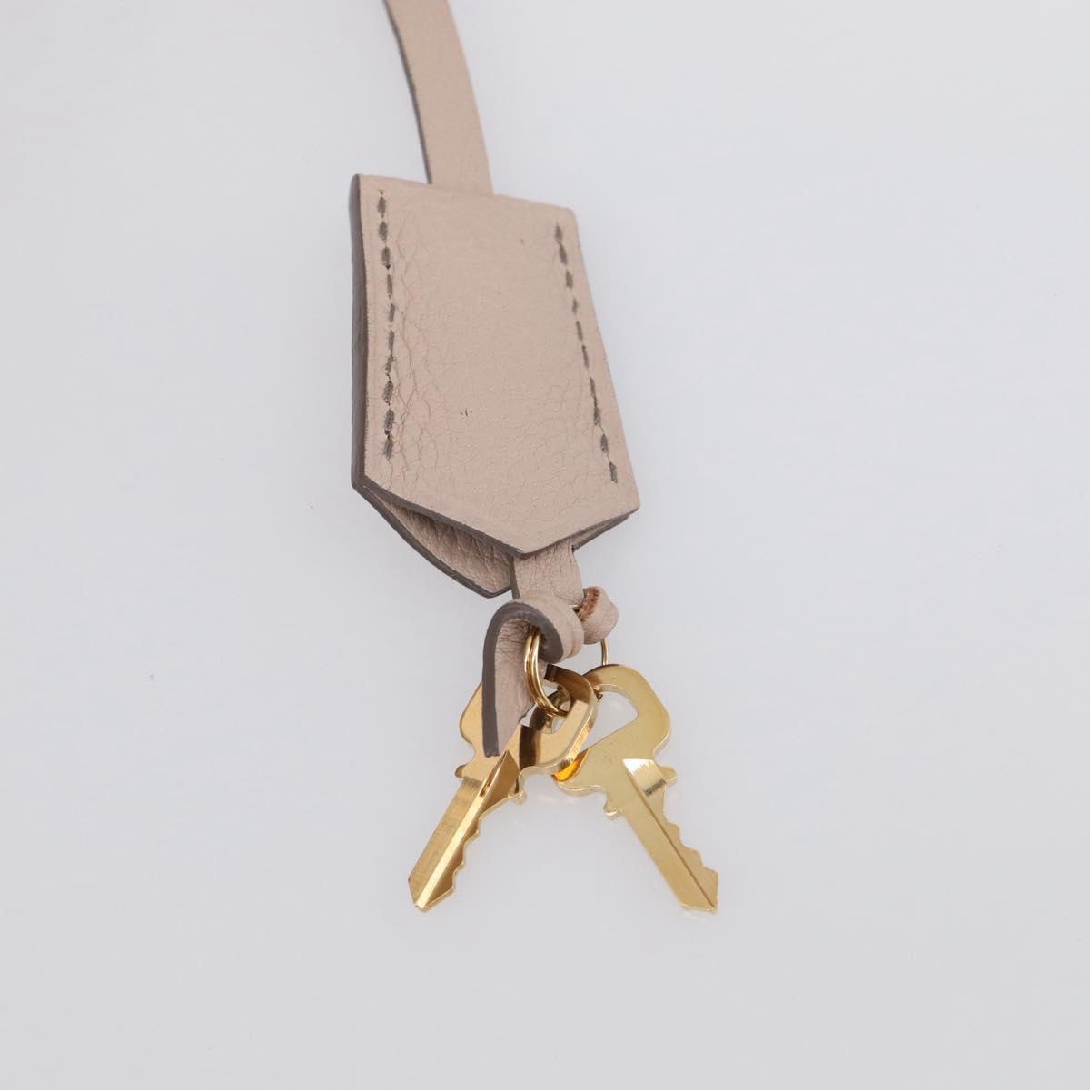 LOUIS VUITTON Mahina Selene MM Shoulder Bag Leather Beige M94275 LV Auth 215214V