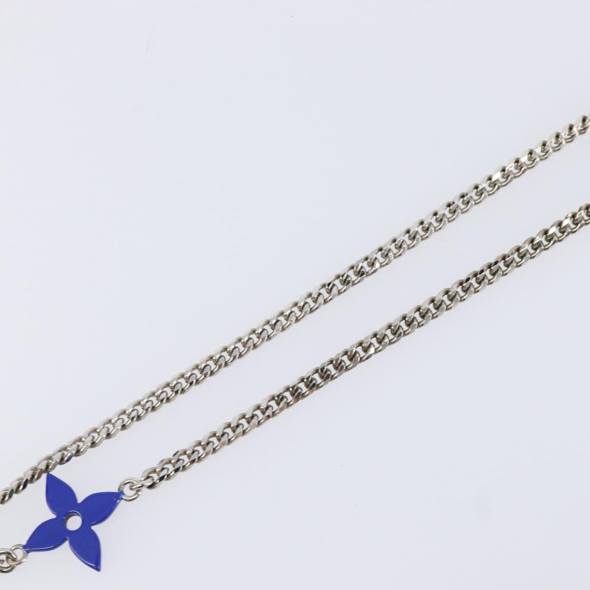 LOUIS VUITTON Collier LV Psychedelic Necklace Silver MP3353 LV Auth 215218M
