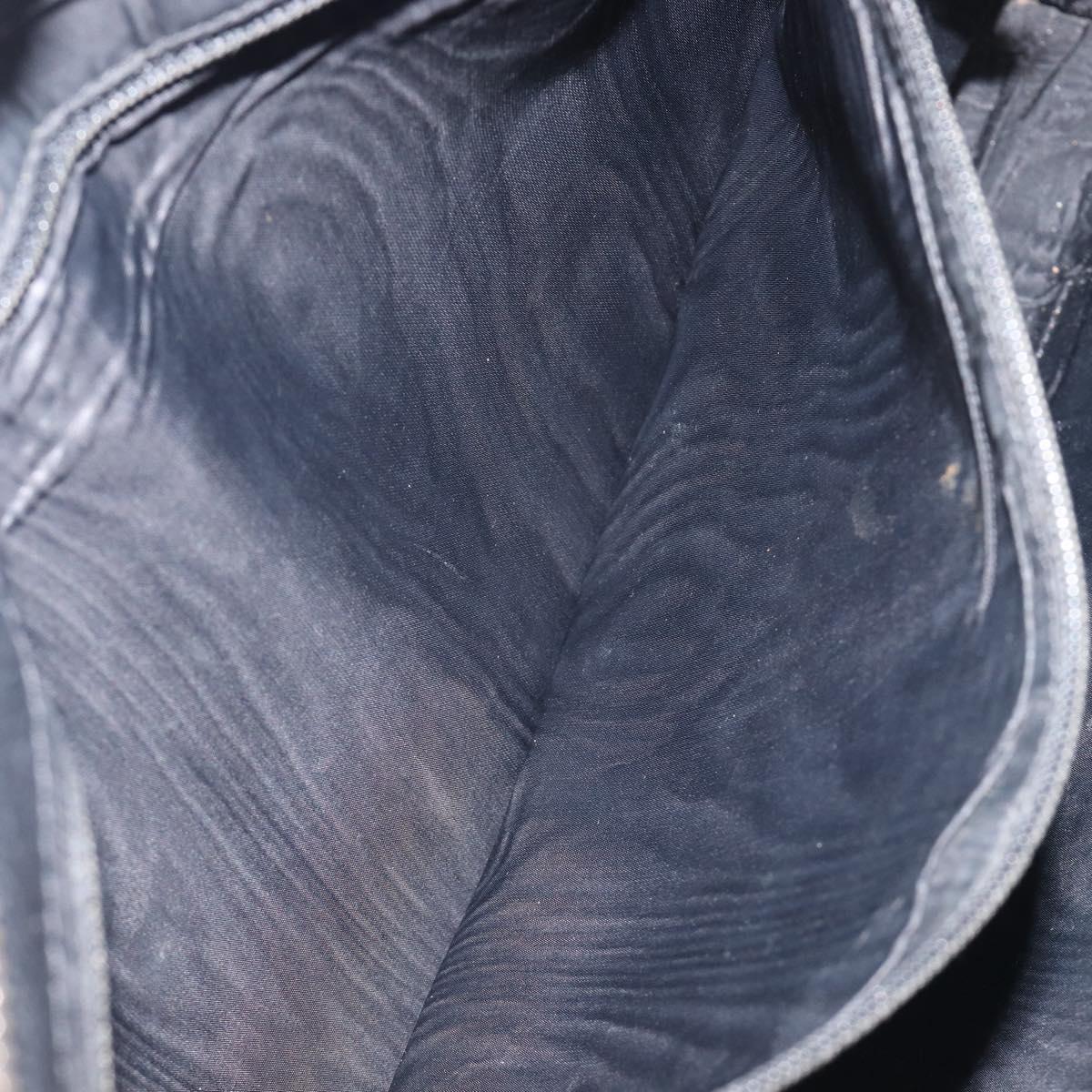 CHANEL Clutch Bag Caviar Skin Black Gold CC Auth 215372