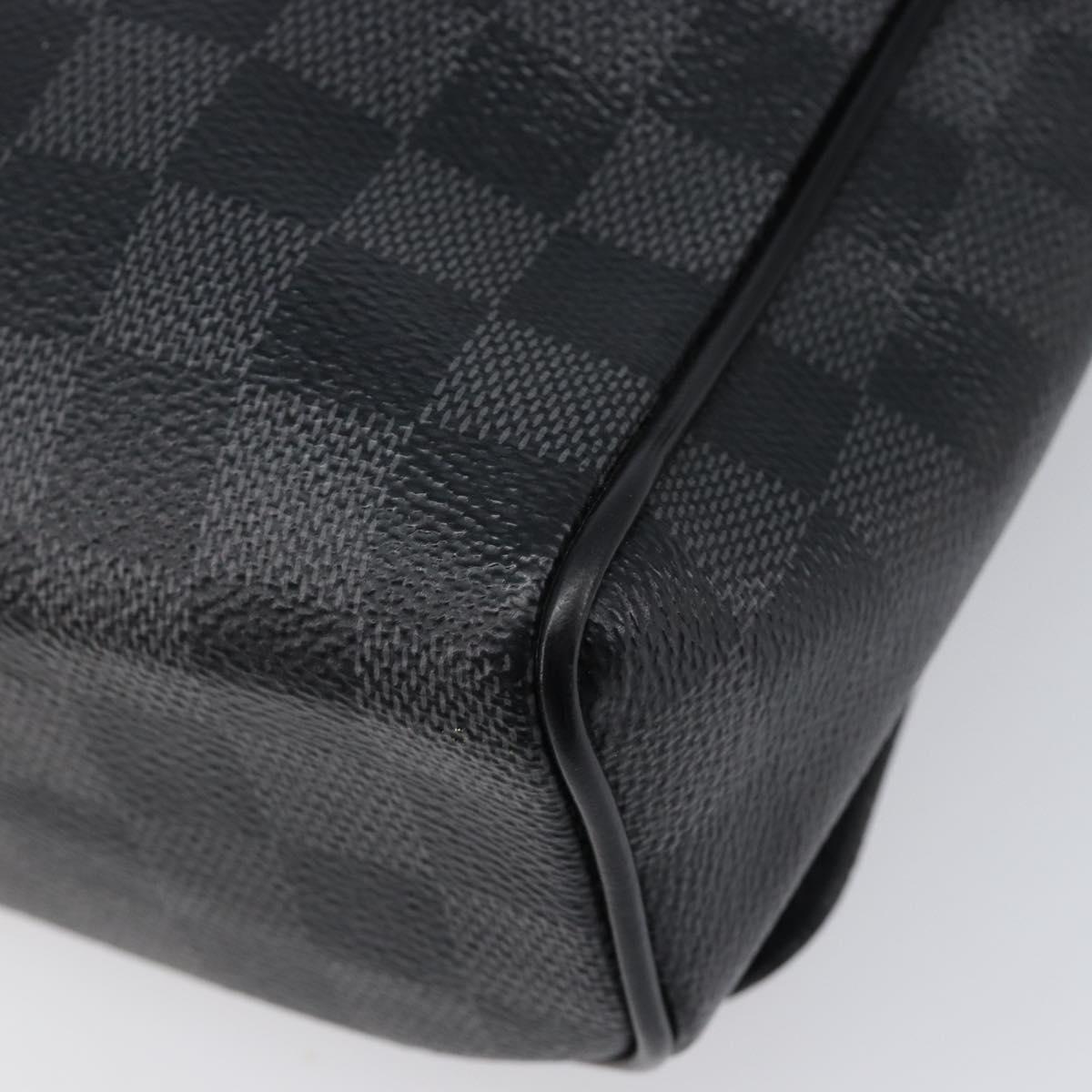 LOUIS VUITTON Damier Graphite District PM Shoulder Bag N41028 LV Auth 215379A
