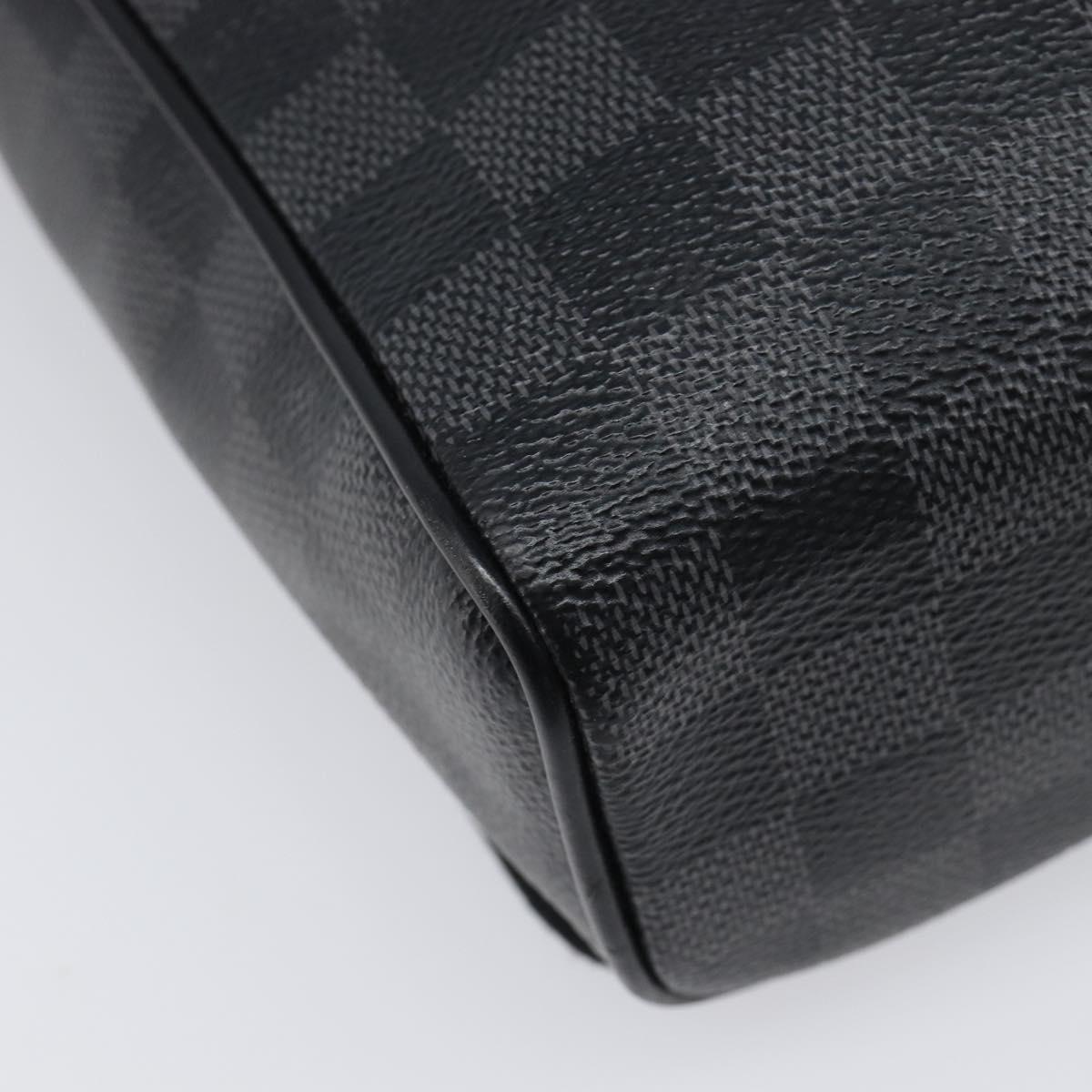 LOUIS VUITTON Damier Graphite District PM Shoulder Bag N41028 LV Auth 215379A