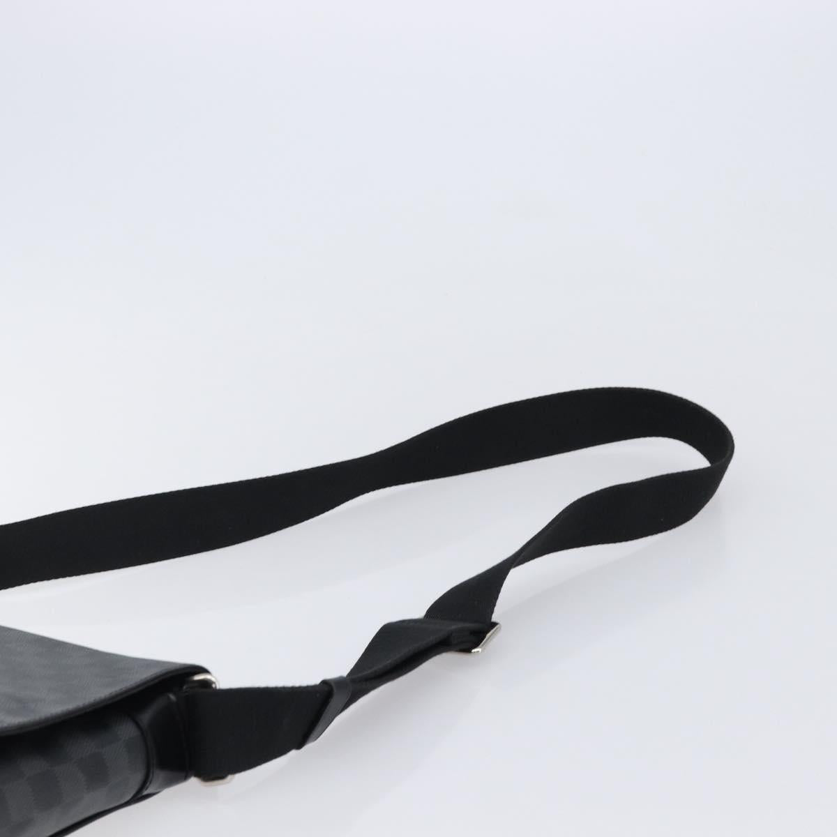 LOUIS VUITTON Damier Graphite District PM Shoulder Bag N41028 LV Auth 215379A