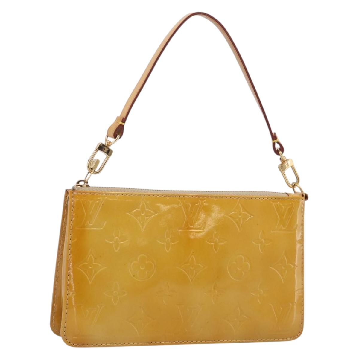 LOUIS VUITTON Monogram Vernis Lexington Pouch Beige M91010 LV Auth 215386A