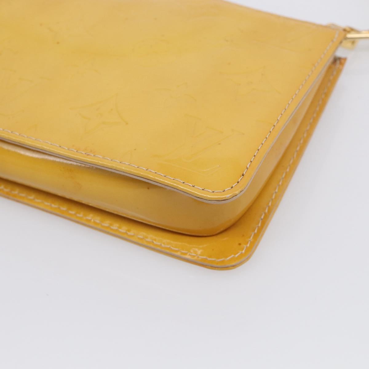LOUIS VUITTON Monogram Vernis Lexington Pouch Beige M91010 LV Auth 215386A