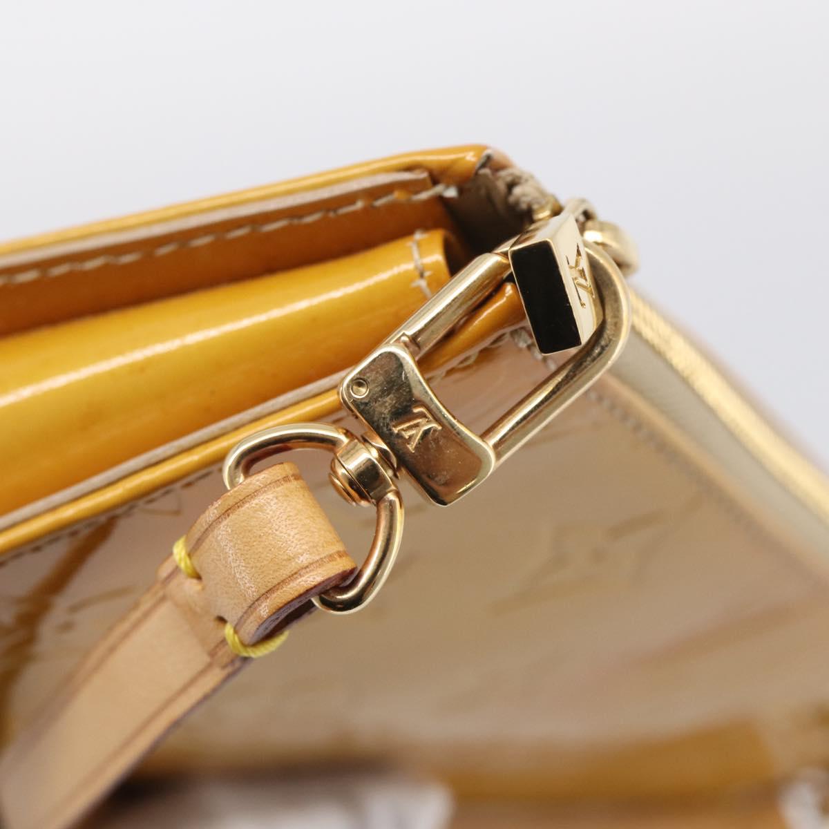 LOUIS VUITTON Monogram Vernis Lexington Pouch Beige M91010 LV Auth 215386A