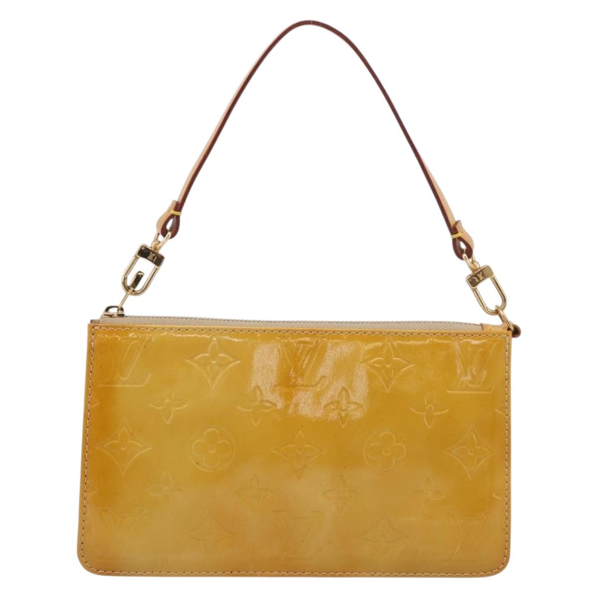 LOUIS VUITTON Monogram Vernis Lexington Pouch Beige M91010 LV Auth 215386A