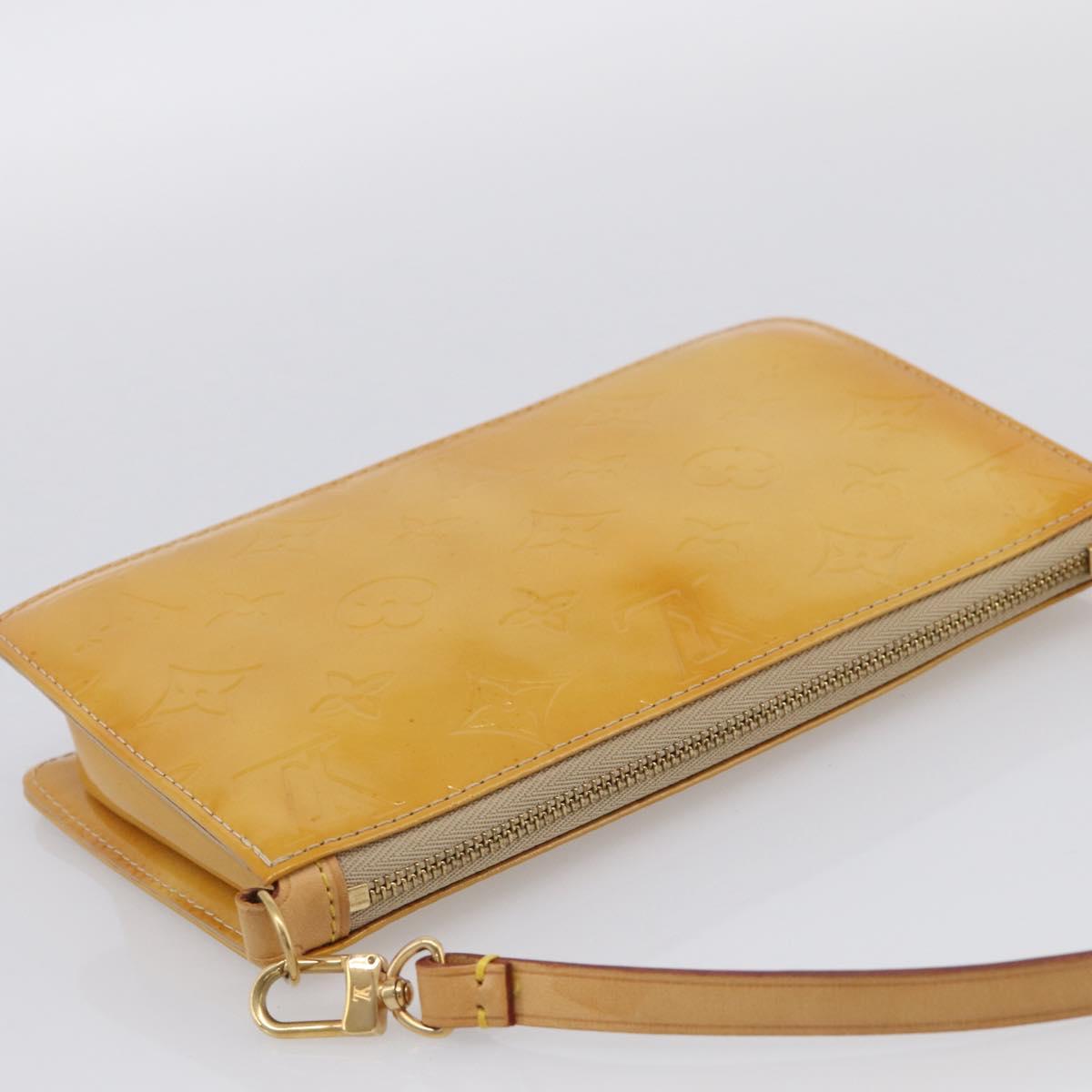 LOUIS VUITTON Monogram Vernis Lexington Pouch Beige M91010 LV Auth 215386A