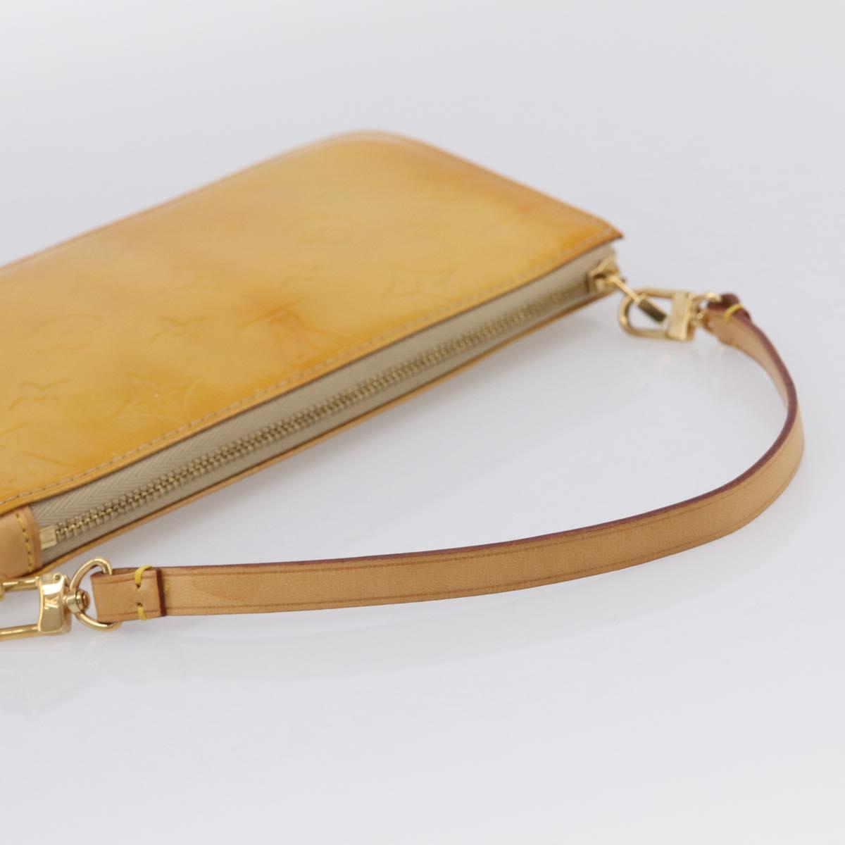 LOUIS VUITTON Monogram Vernis Lexington Pouch Beige M91010 LV Auth 215386A