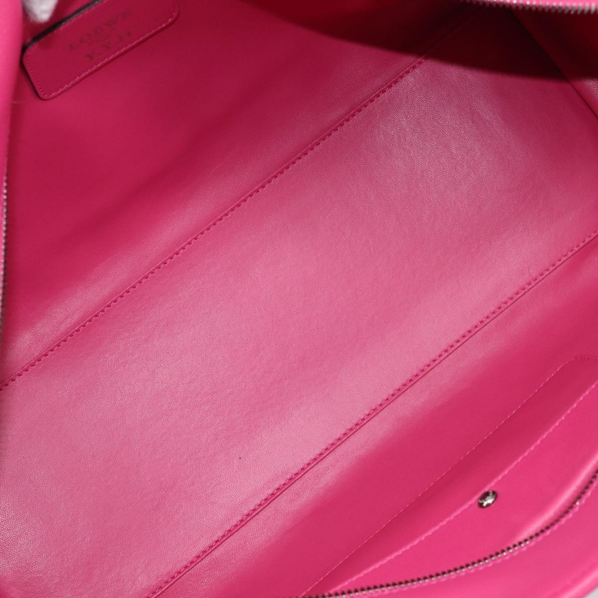 LOEWE Amazona 36 Hand Bag Leather Pink Silver Auth 215397A