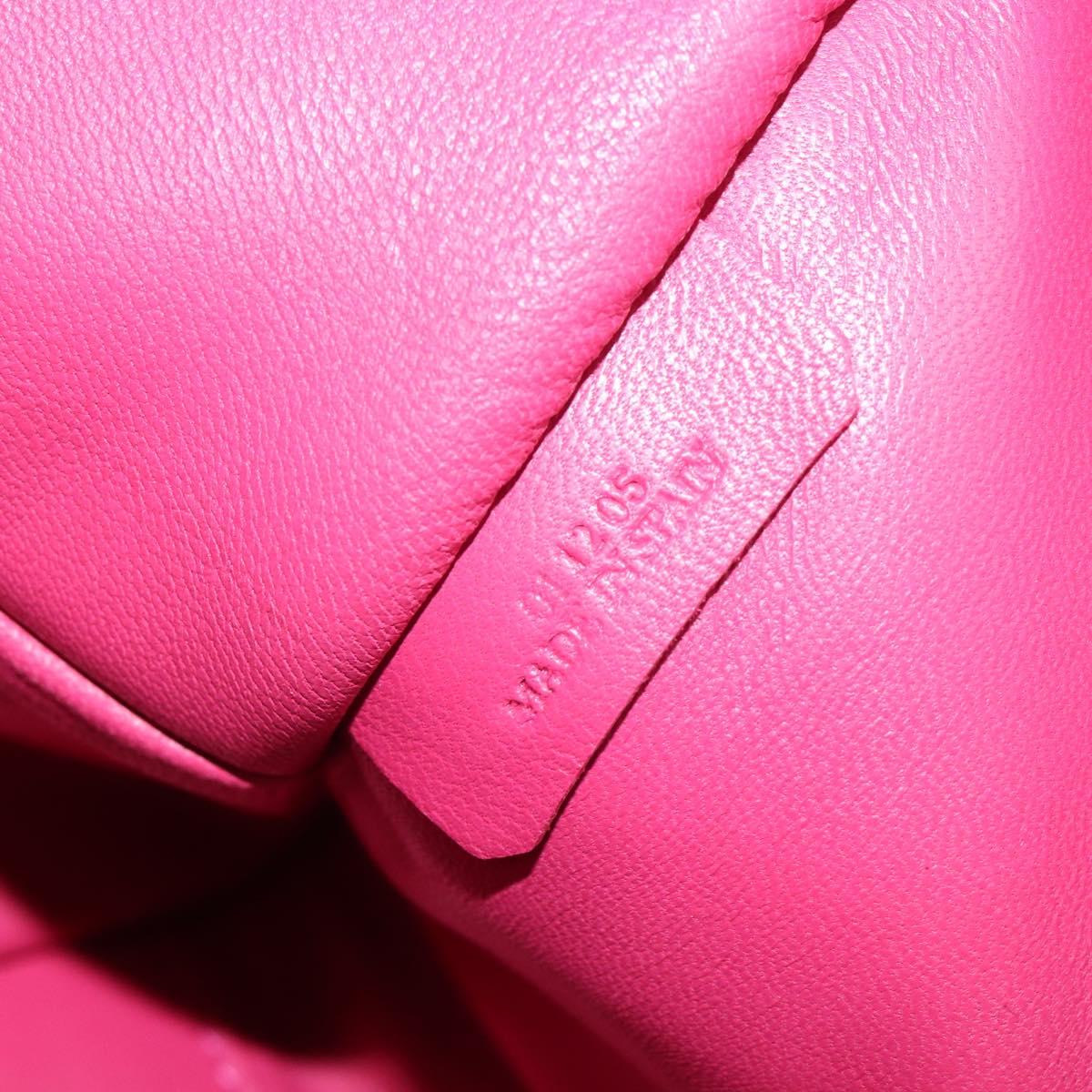 LOEWE Amazona 36 Hand Bag Leather Pink Silver Auth 215397A