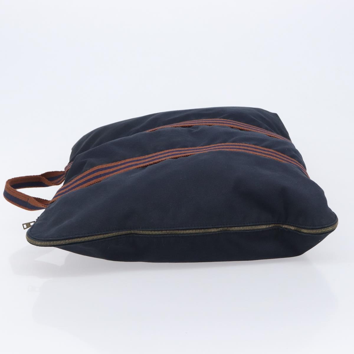 HERMES Fourre Tout Porte Documents Business Bag Canvas Navy Auth 215403A