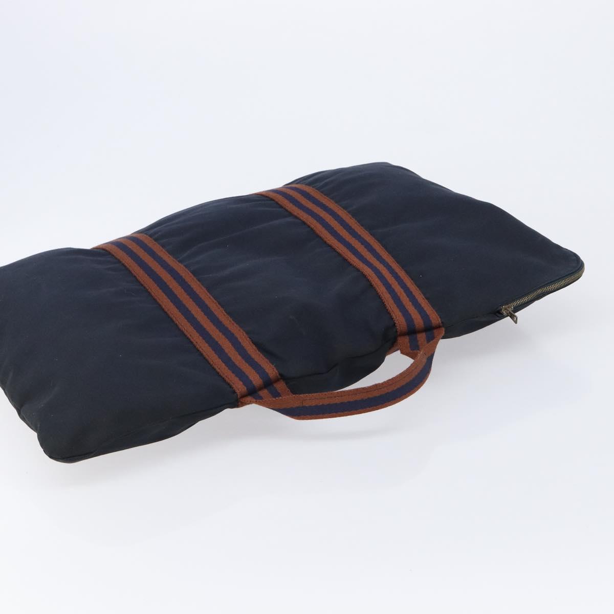 HERMES Fourre Tout Porte Documents Business Bag Canvas Navy Auth 215403A