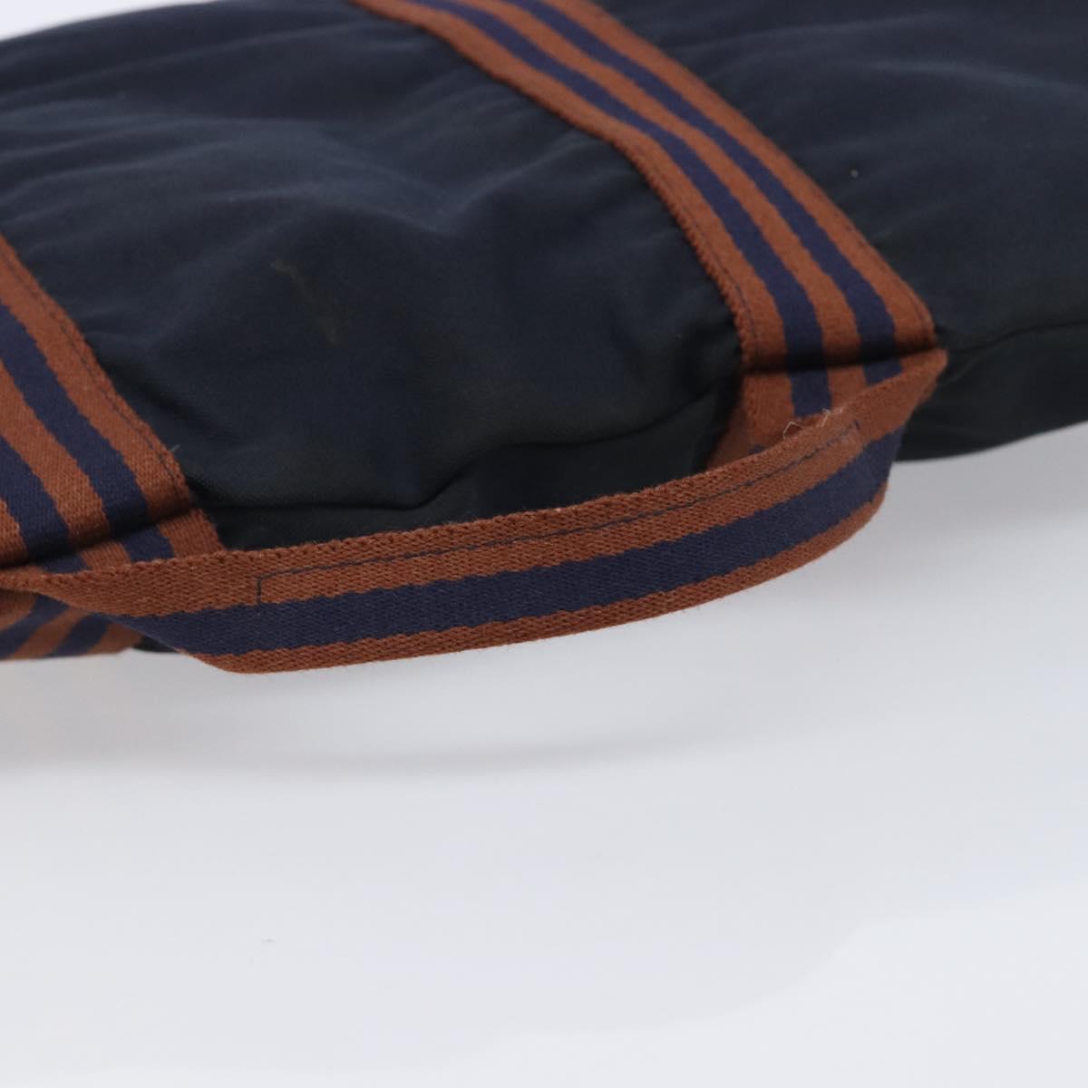 HERMES Fourre Tout Porte Documents Business Bag Canvas Navy Auth 215403A