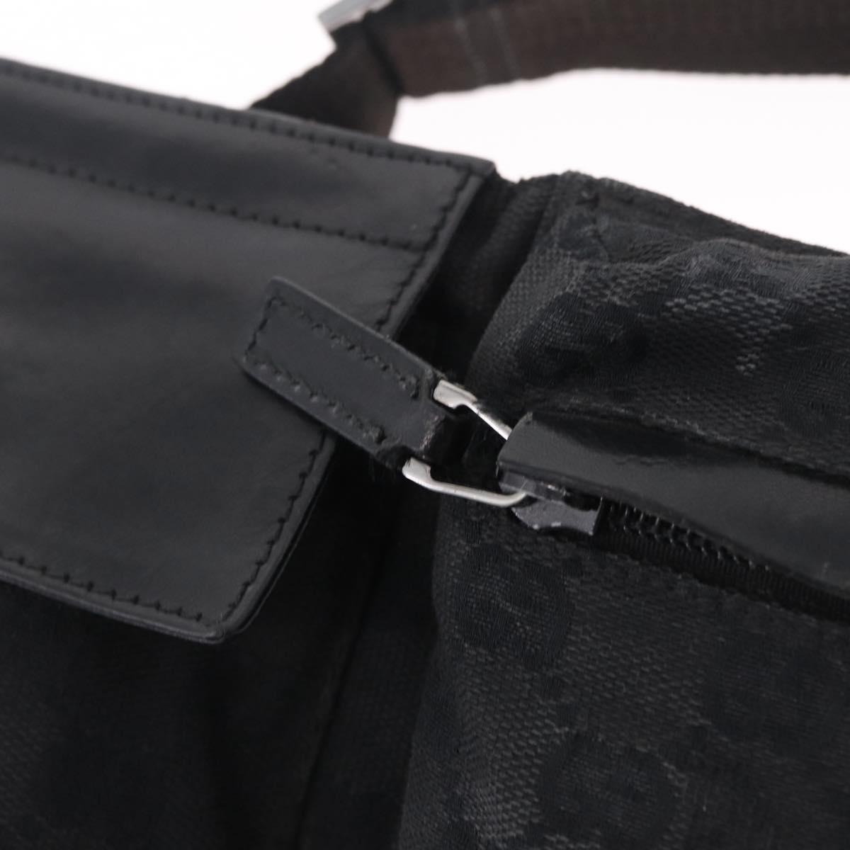 GUCCI GG Canvas Body Bag Black 28566 Auth 215404