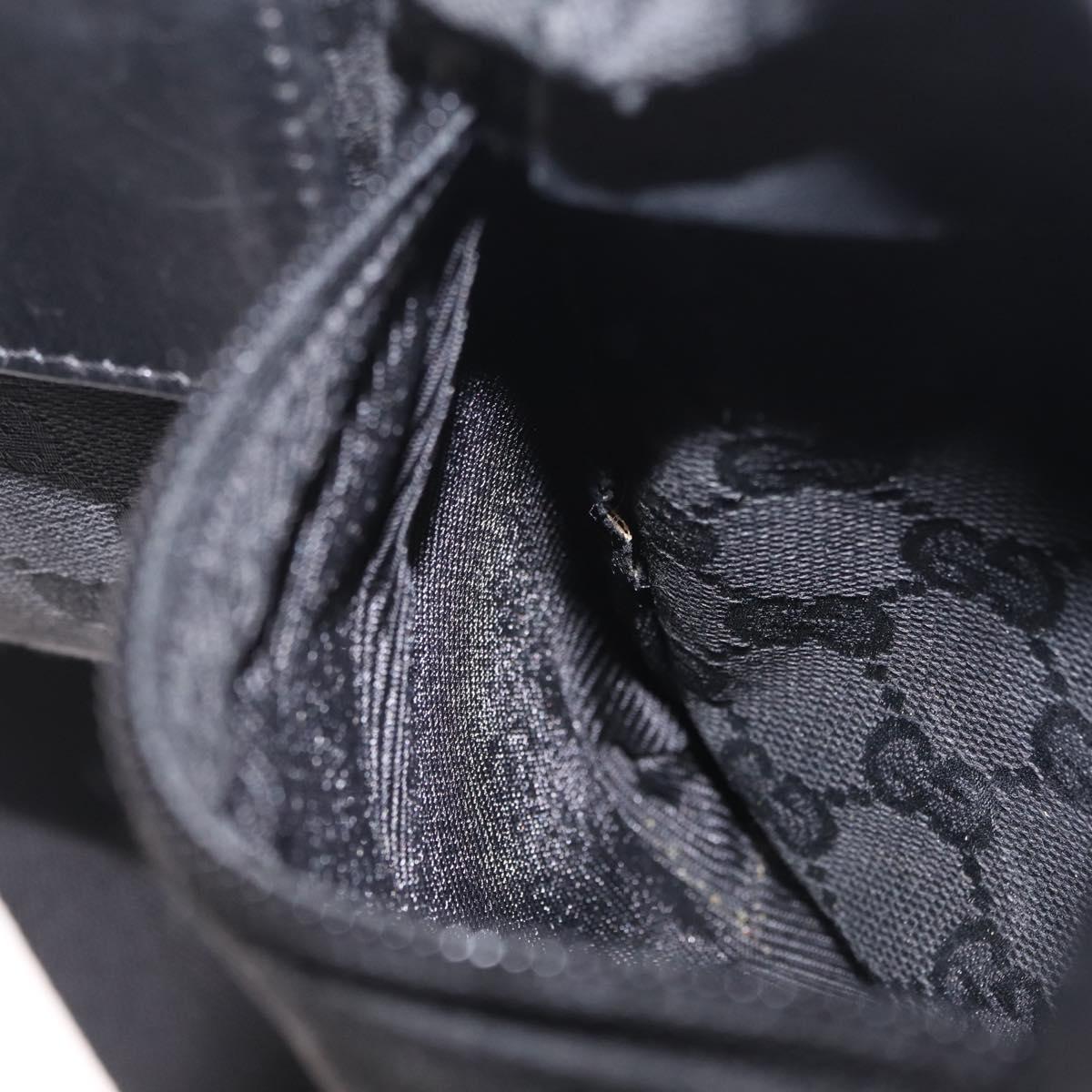 GUCCI GG Canvas Body Bag Black 28566 Auth 215404