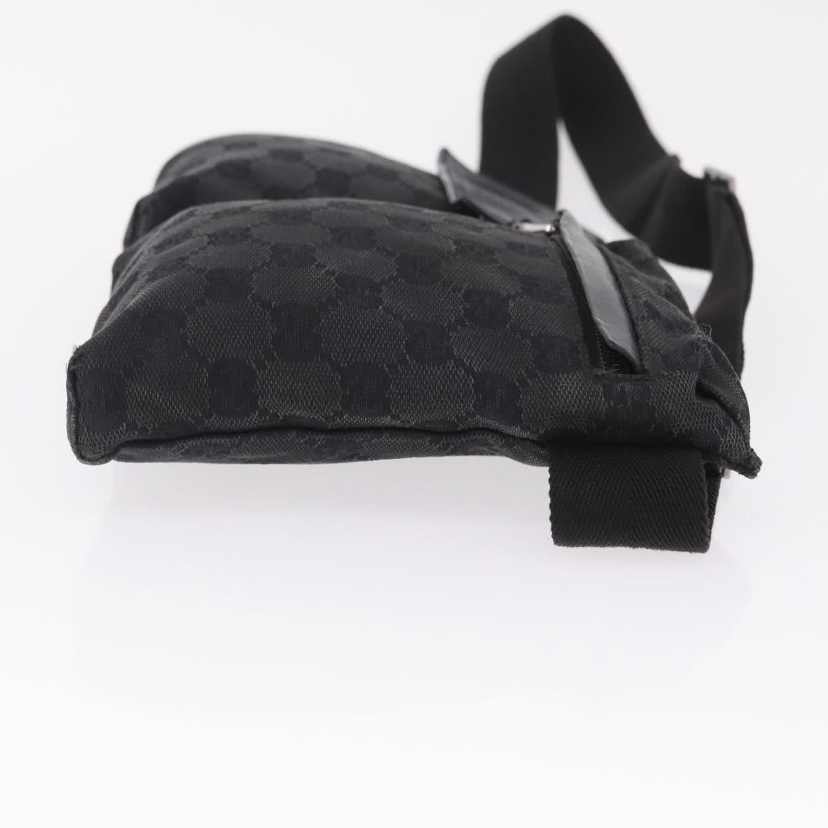 GUCCI GG Canvas Body Bag Black 28566 Auth 215404