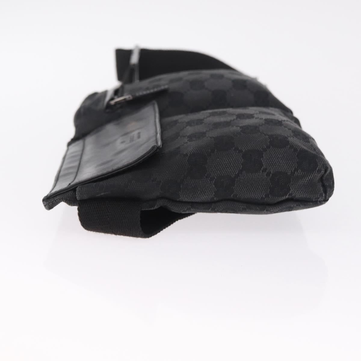 GUCCI GG Canvas Body Bag Black 28566 Auth 215404