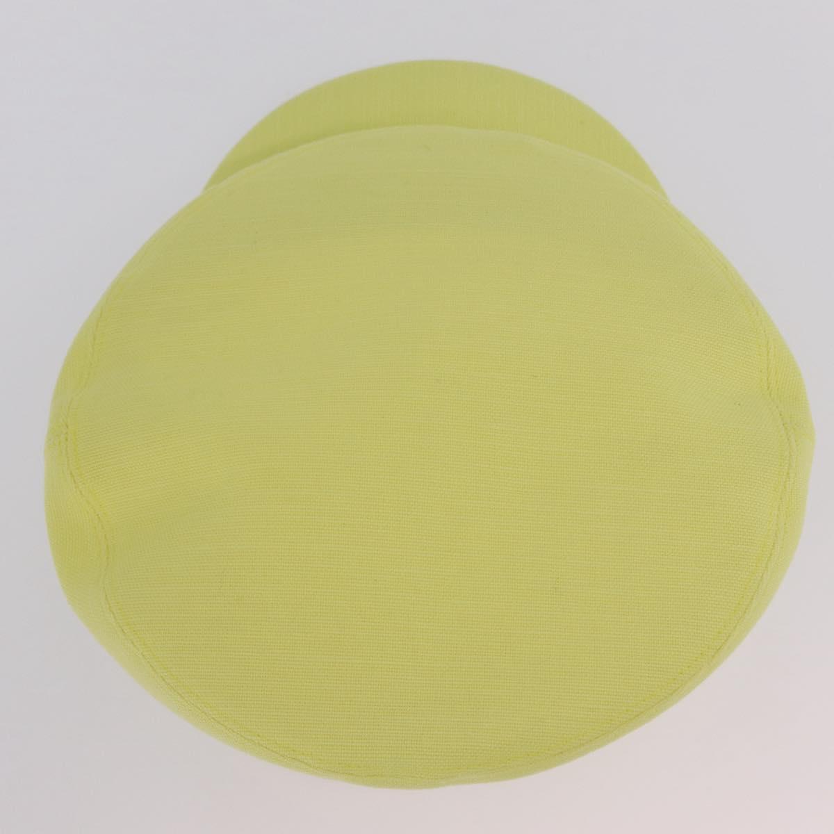 HERMES Casquette Hat Canvas Yellow Auth 215416M