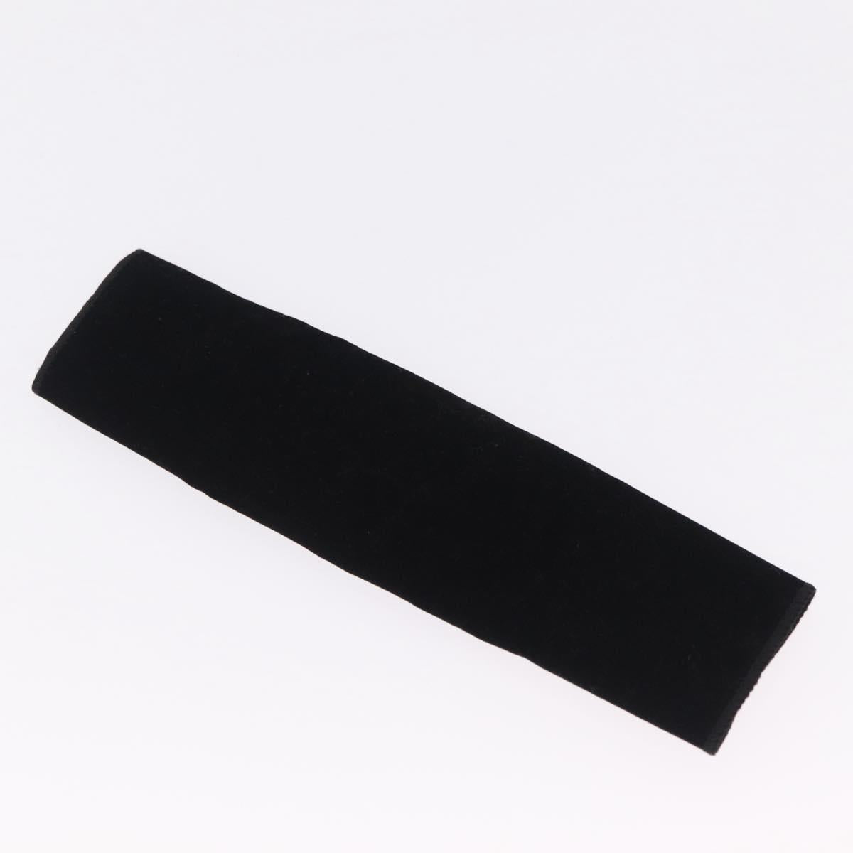 CHANEL Cosmetic Pouch Velor Black Gold CC Auth 215421A