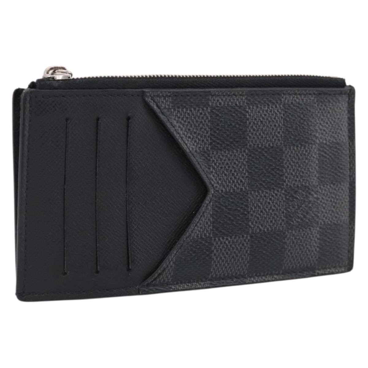LOUIS VUITTON Damier Graphite Coin Card Holder Card Case N64038 LV Auth 215434A