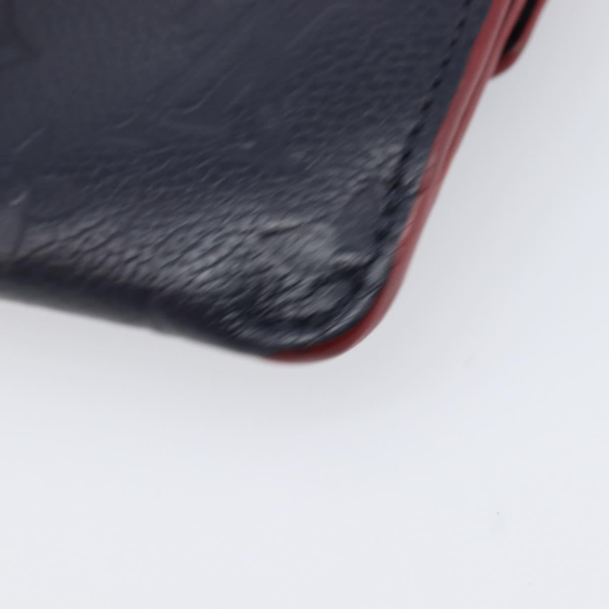 LOUIS VUITTON Monogram Empreinte Giant Pochette Cles Purse Navy LV Auth 215435A