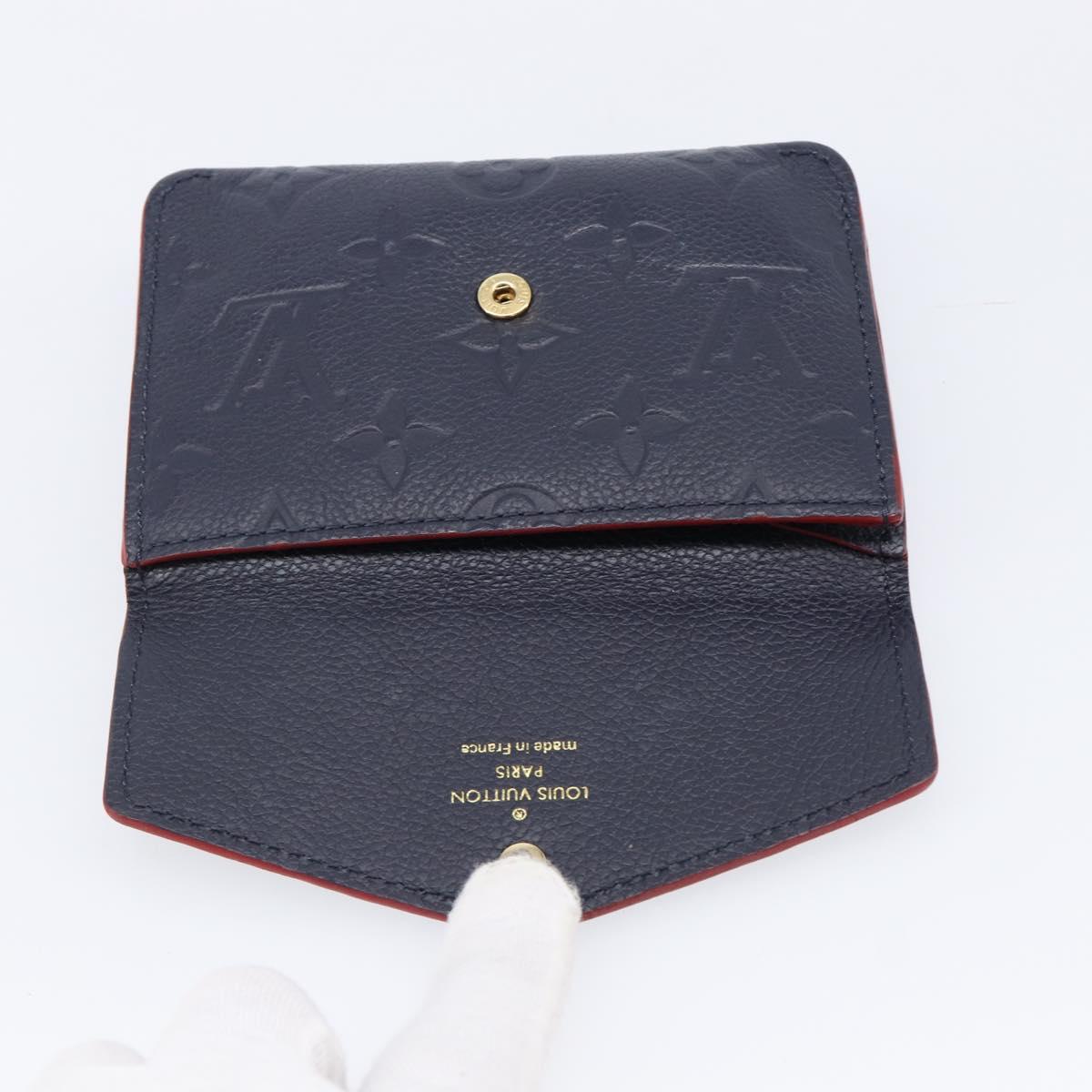 LOUIS VUITTON Monogram Empreinte Giant Pochette Cles Purse Navy LV Auth 215435A