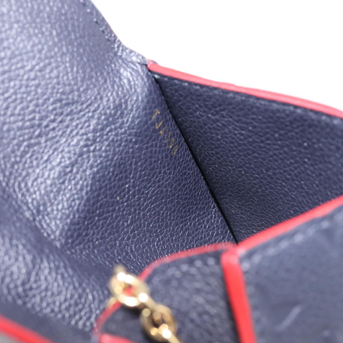 LOUIS VUITTON Monogram Empreinte Giant Pochette Cles Purse Navy LV Auth 215435A
