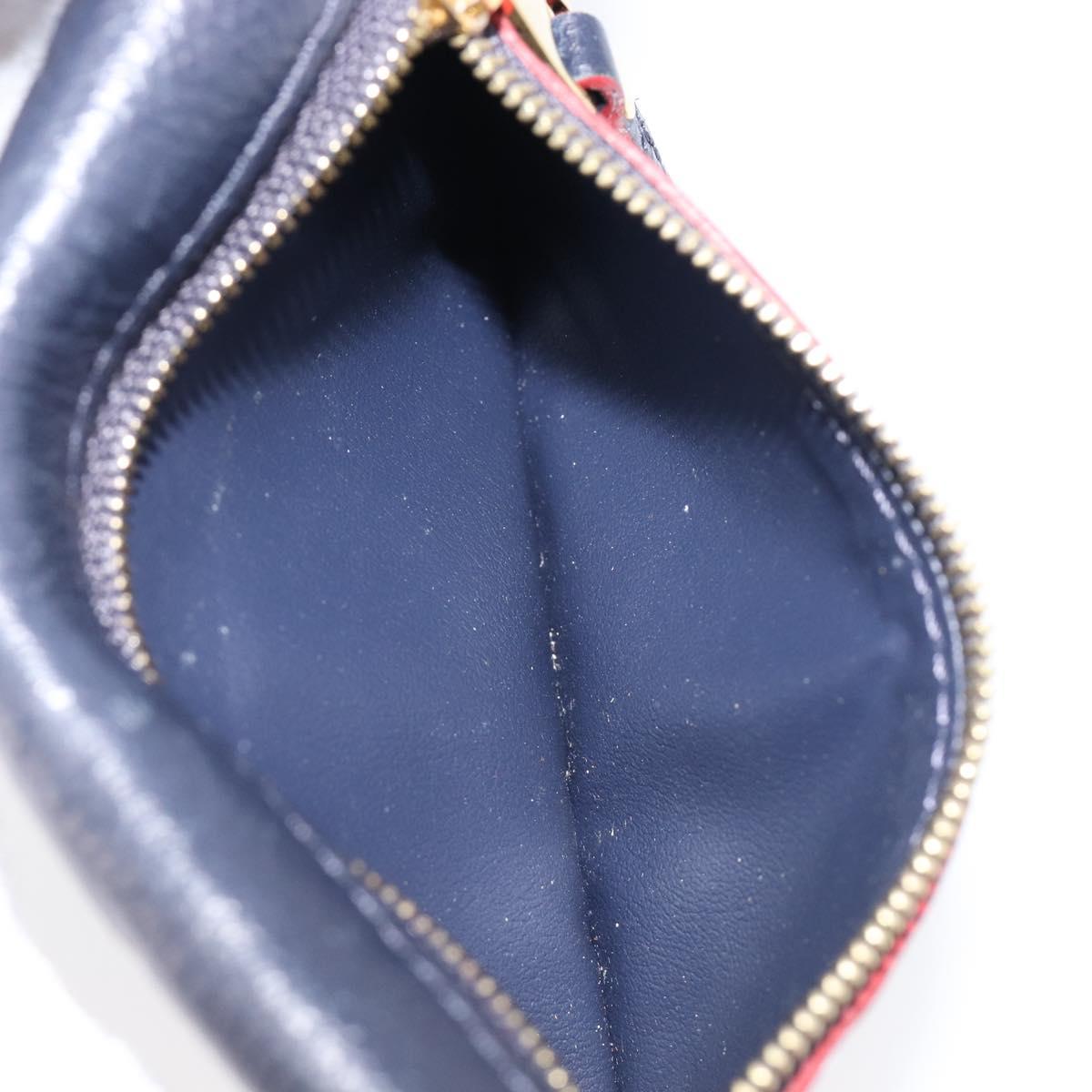 LOUIS VUITTON Monogram Empreinte Giant Pochette Cles Purse Navy LV Auth 215435A