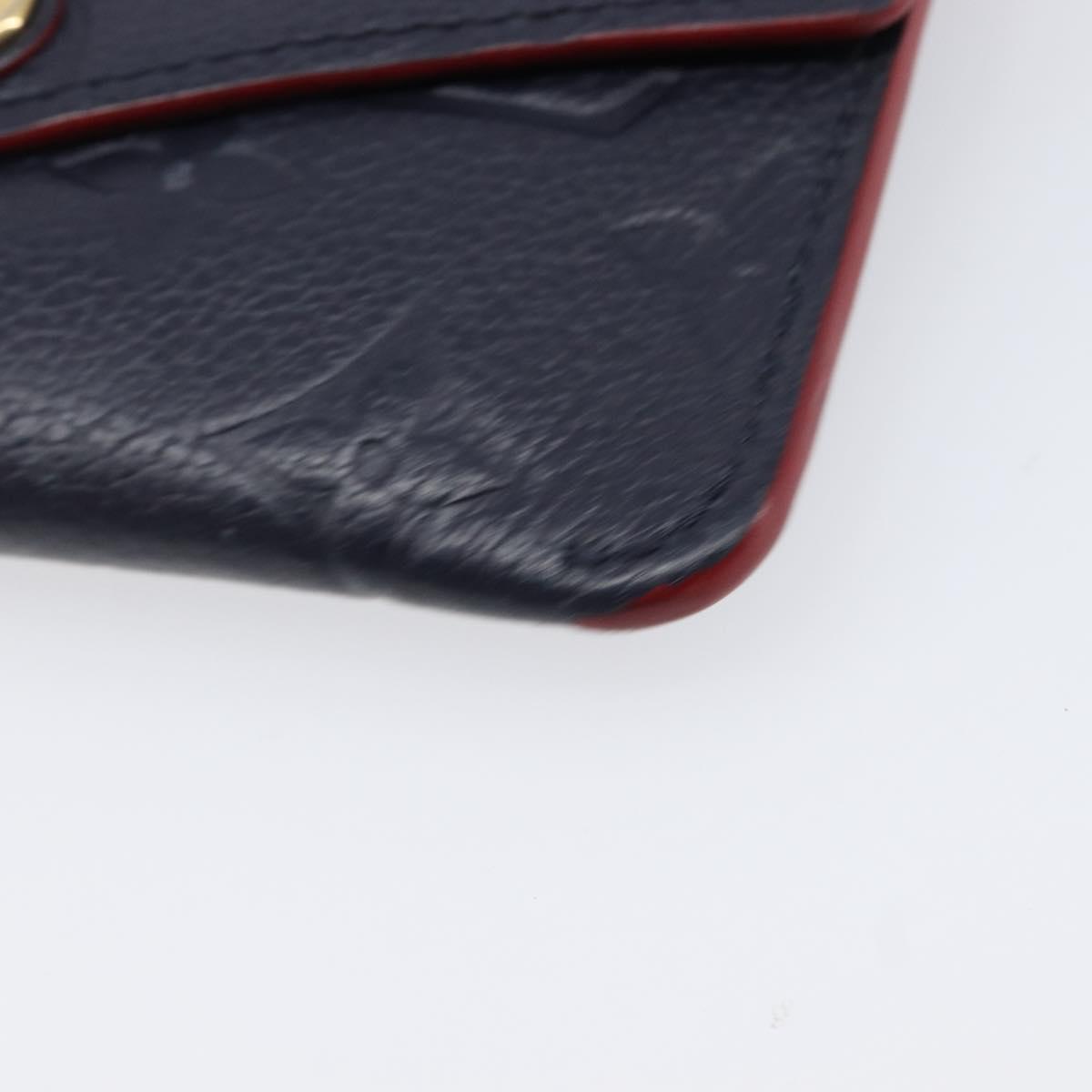 LOUIS VUITTON Monogram Empreinte Giant Pochette Cles Purse Navy LV Auth 215435A