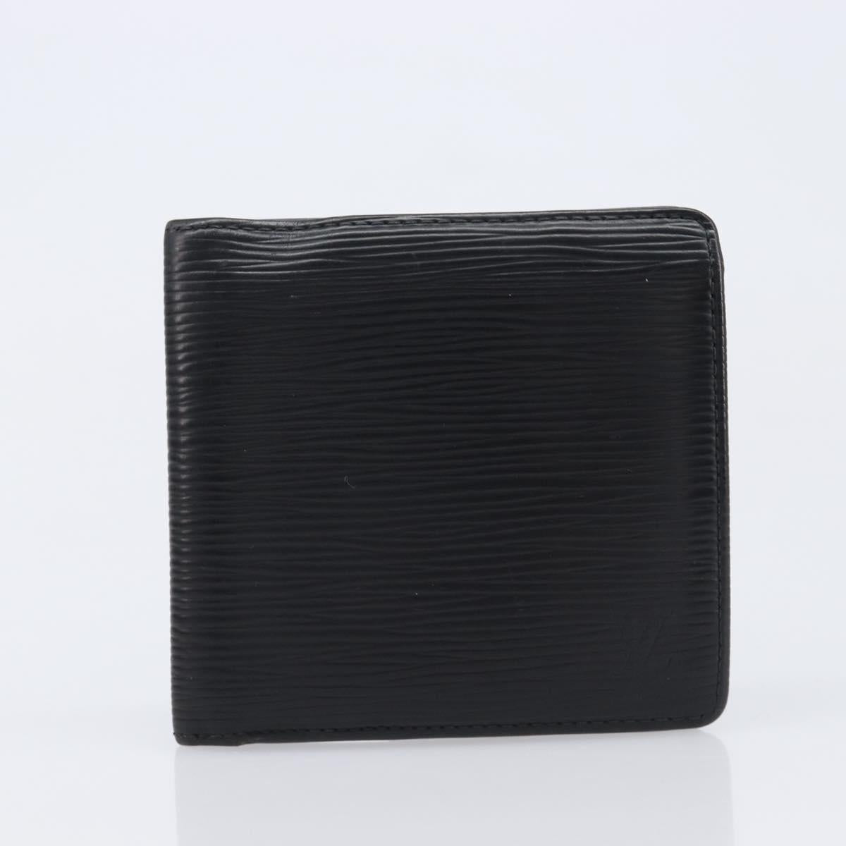 LOUIS VUITTON Epi Pouch 2 Set Black Brown LV Auth 215438