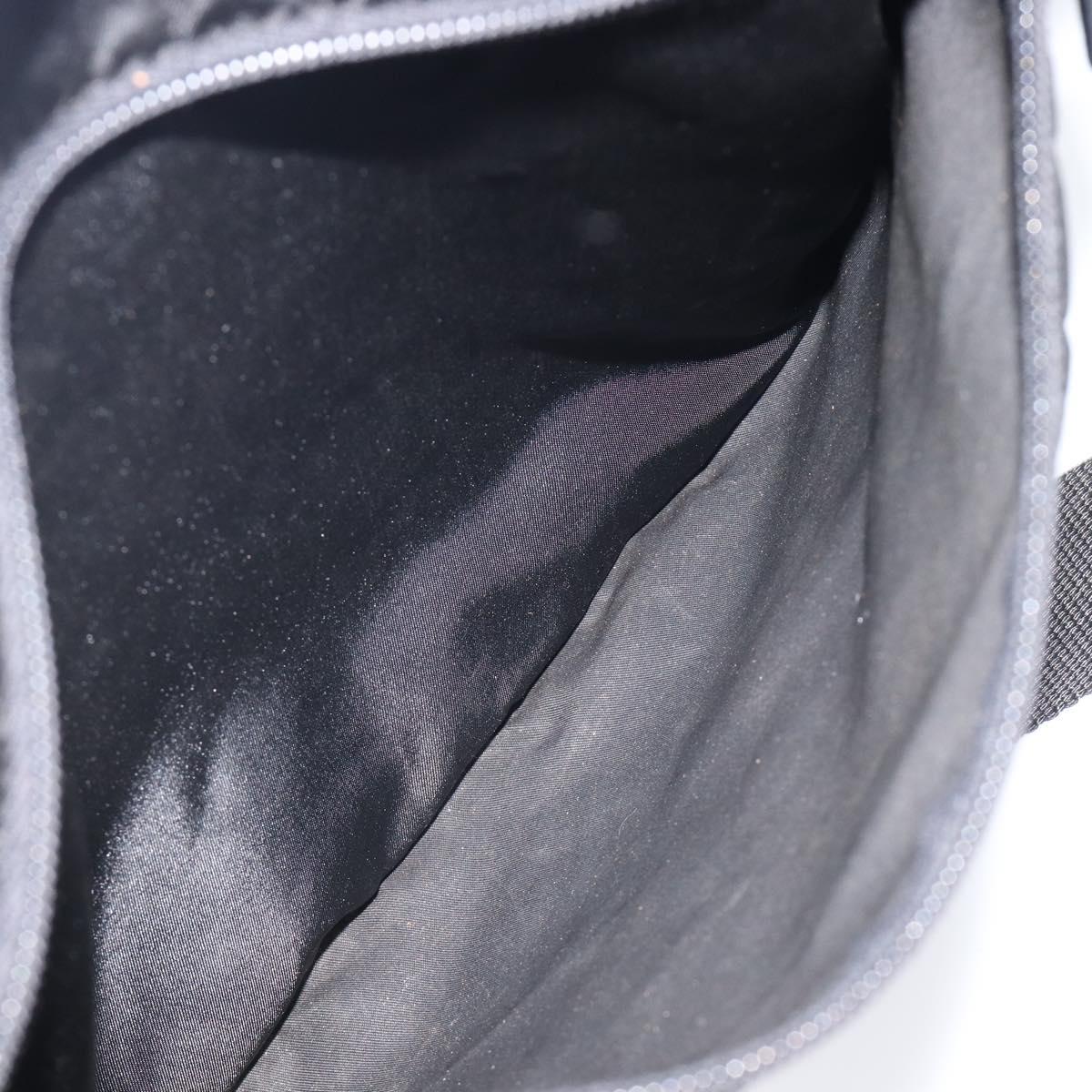 PRADA Shoulder Bag Nylon Black Silver Auth 215517A
