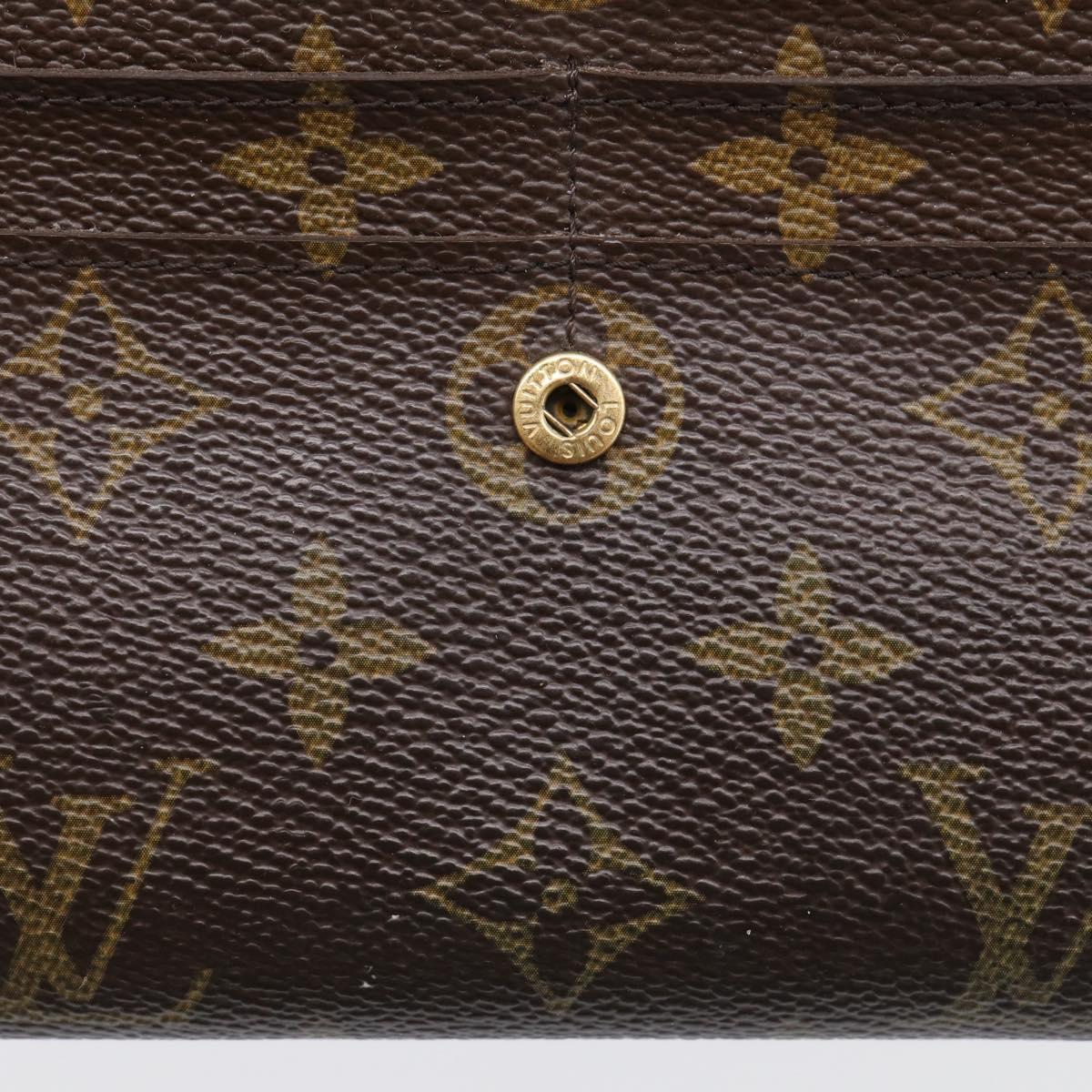 LOUIS VUITTON Monogram Portefeuille Sarah Long Wallet M61734 LV Auth 215535
