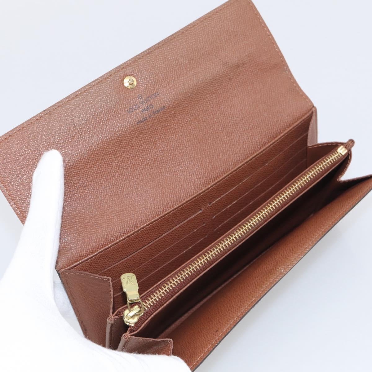 LOUIS VUITTON Monogram Portefeuille Sarah Long Wallet M61734 LV Auth 215535