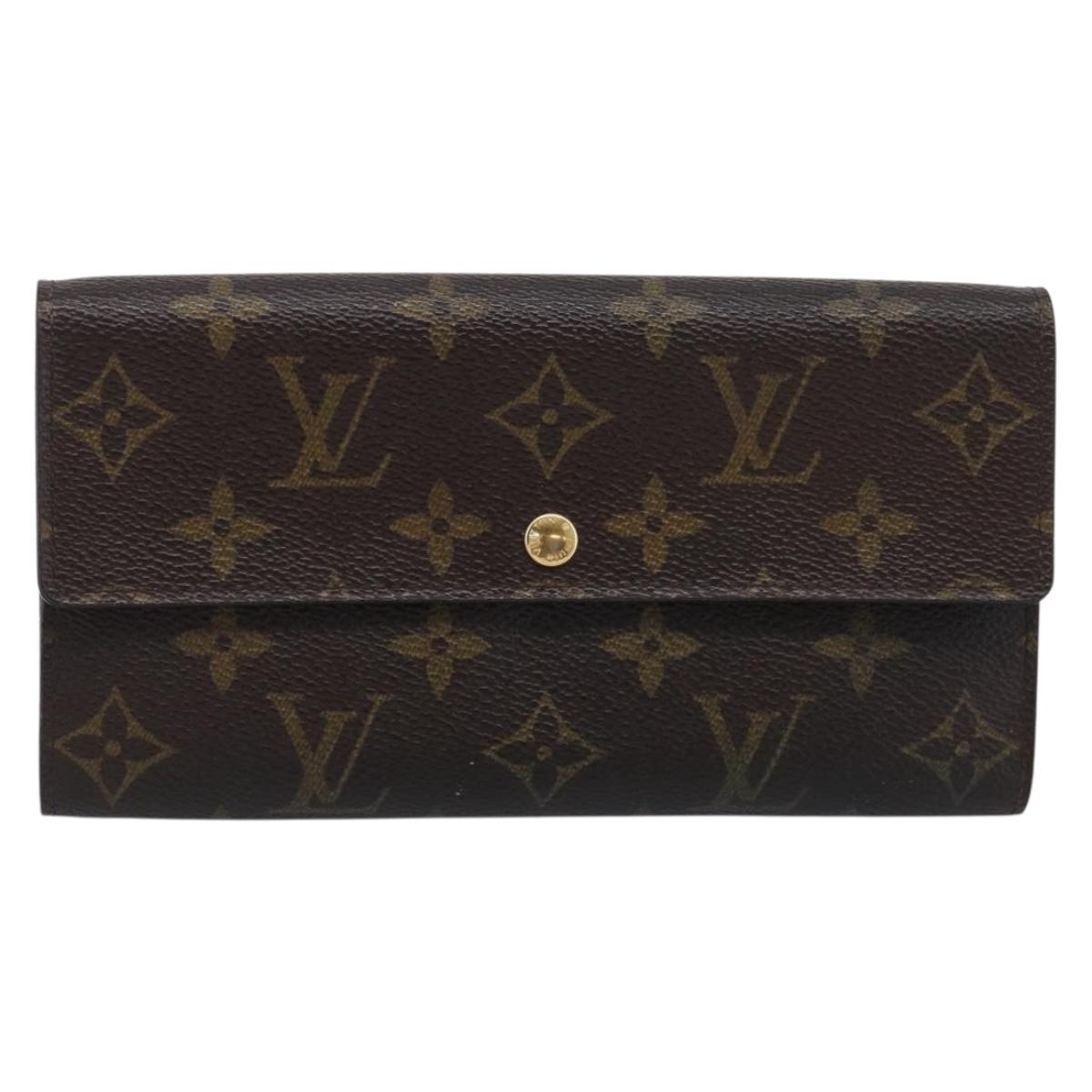 LOUIS VUITTON Monogram Portefeuille Sarah Long Wallet M61734 LV Auth 215535