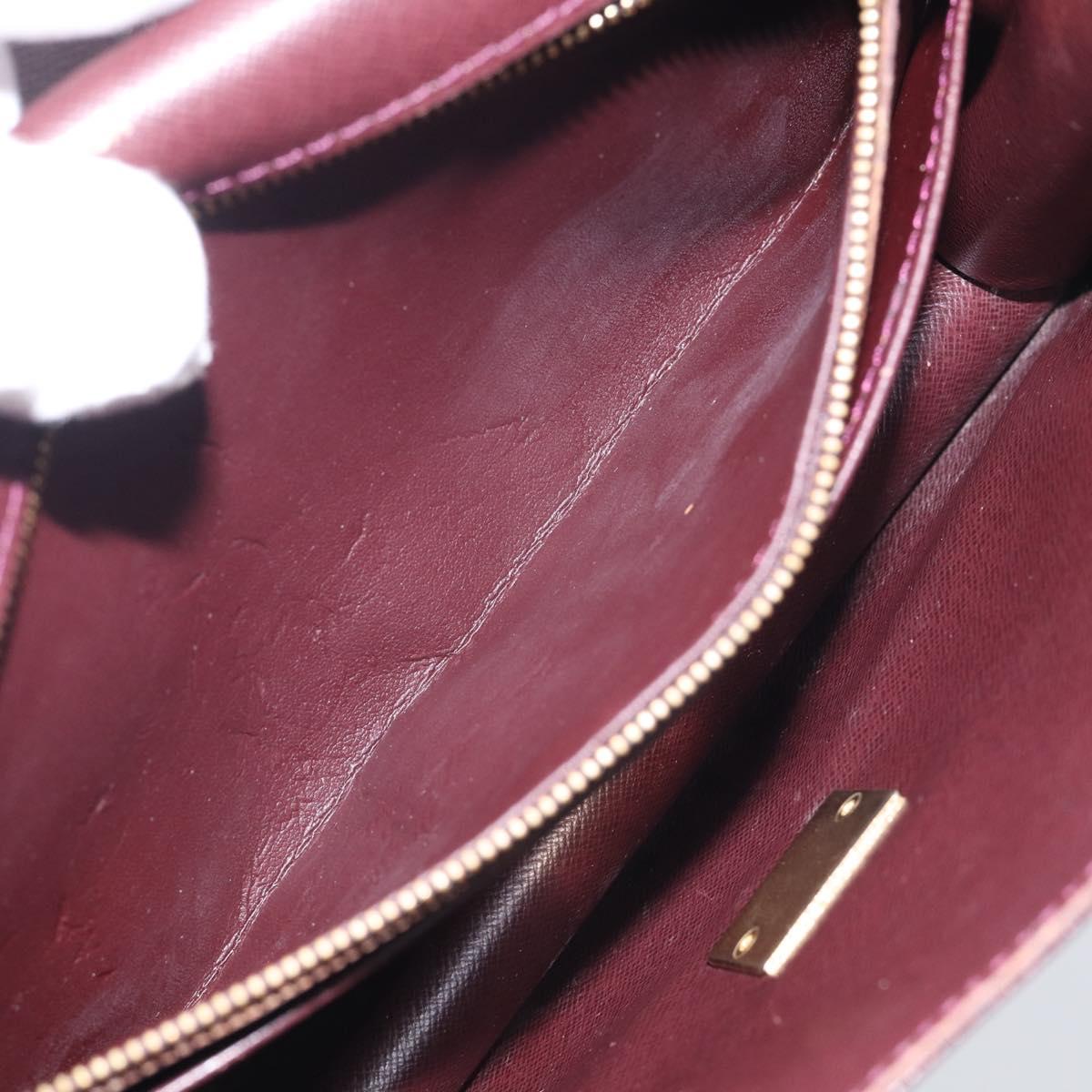LOUIS VUITTON Taiga Leather Selenga Clutch Bag Acajou M30786 LV Auth 215544A