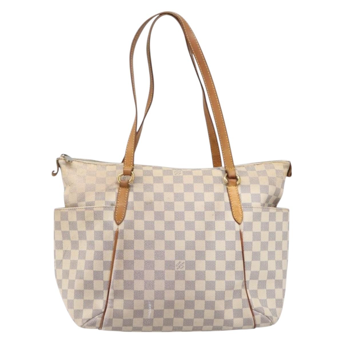 LOUIS VUITTON Damier Azur Totally MM Tote Bag N51262 LV Auth 215548