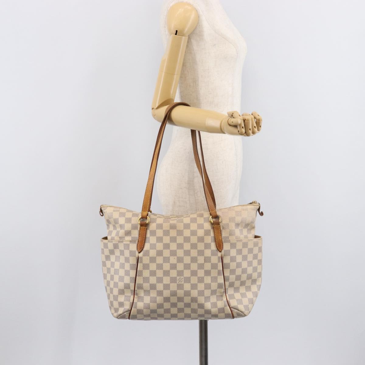 LOUIS VUITTON Damier Azur Totally MM Tote Bag N51262 LV Auth 215548